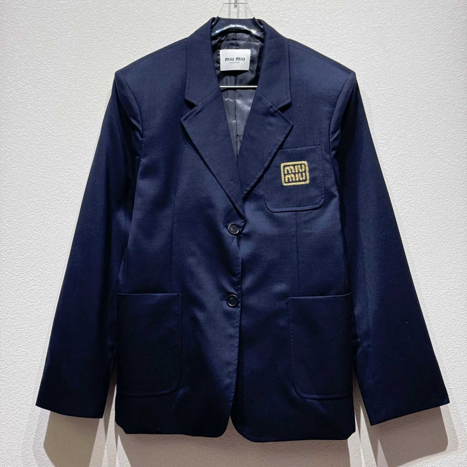 Miu Miu Single-breasted Mohair Jacket - FashionPlug