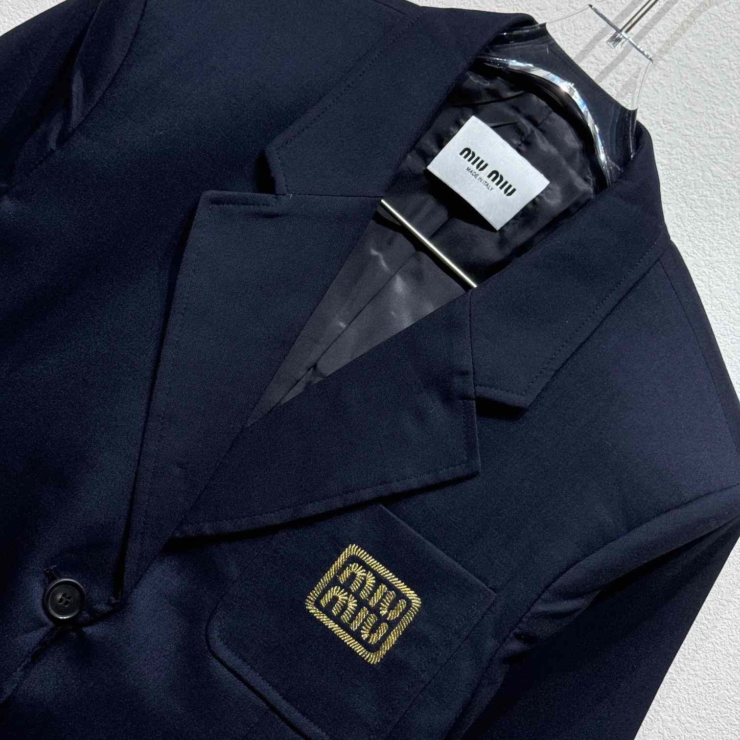 Miu Miu Single-breasted Mohair Jacket - FashionPlug