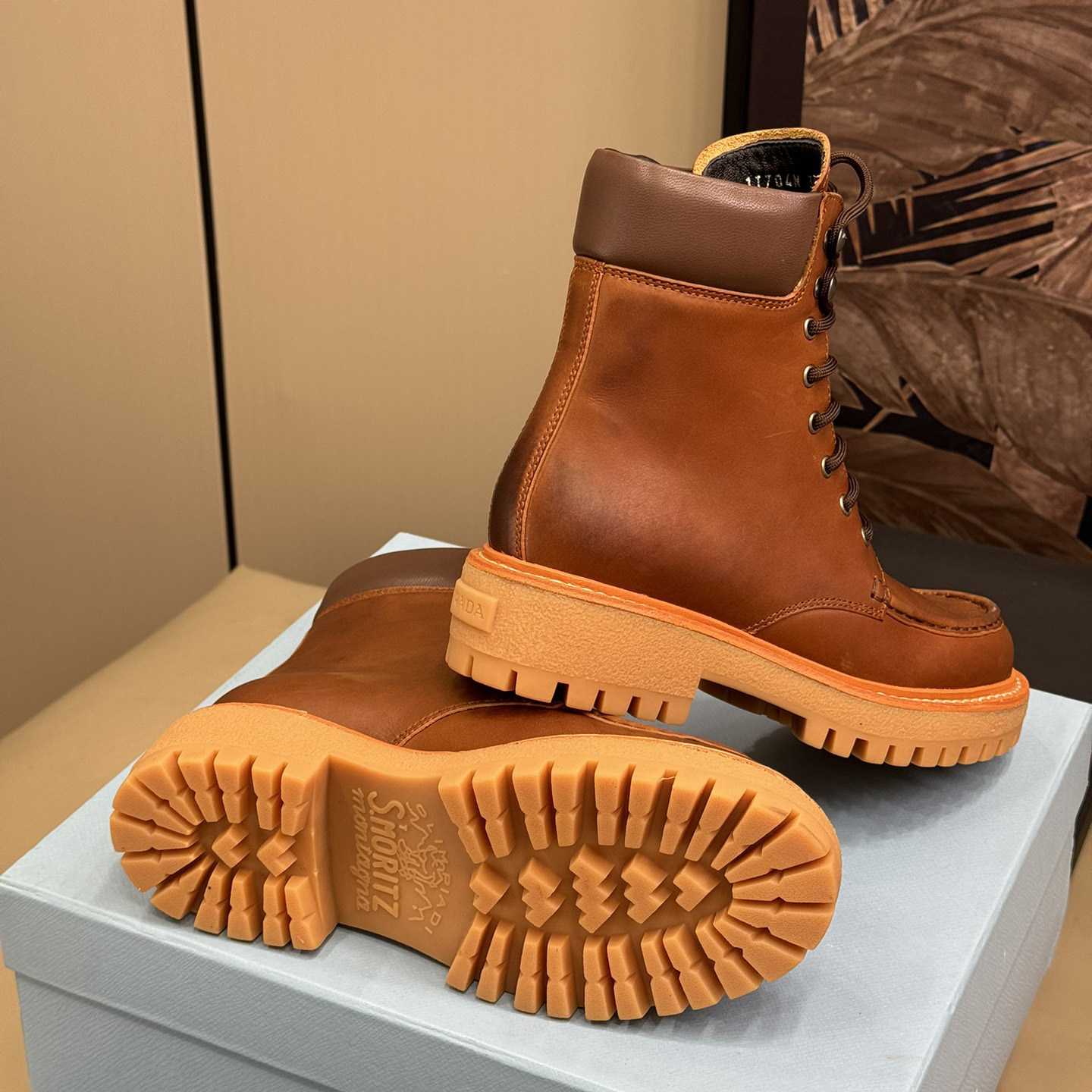 Prada Lug-sole Leather Boots - FashionPlug