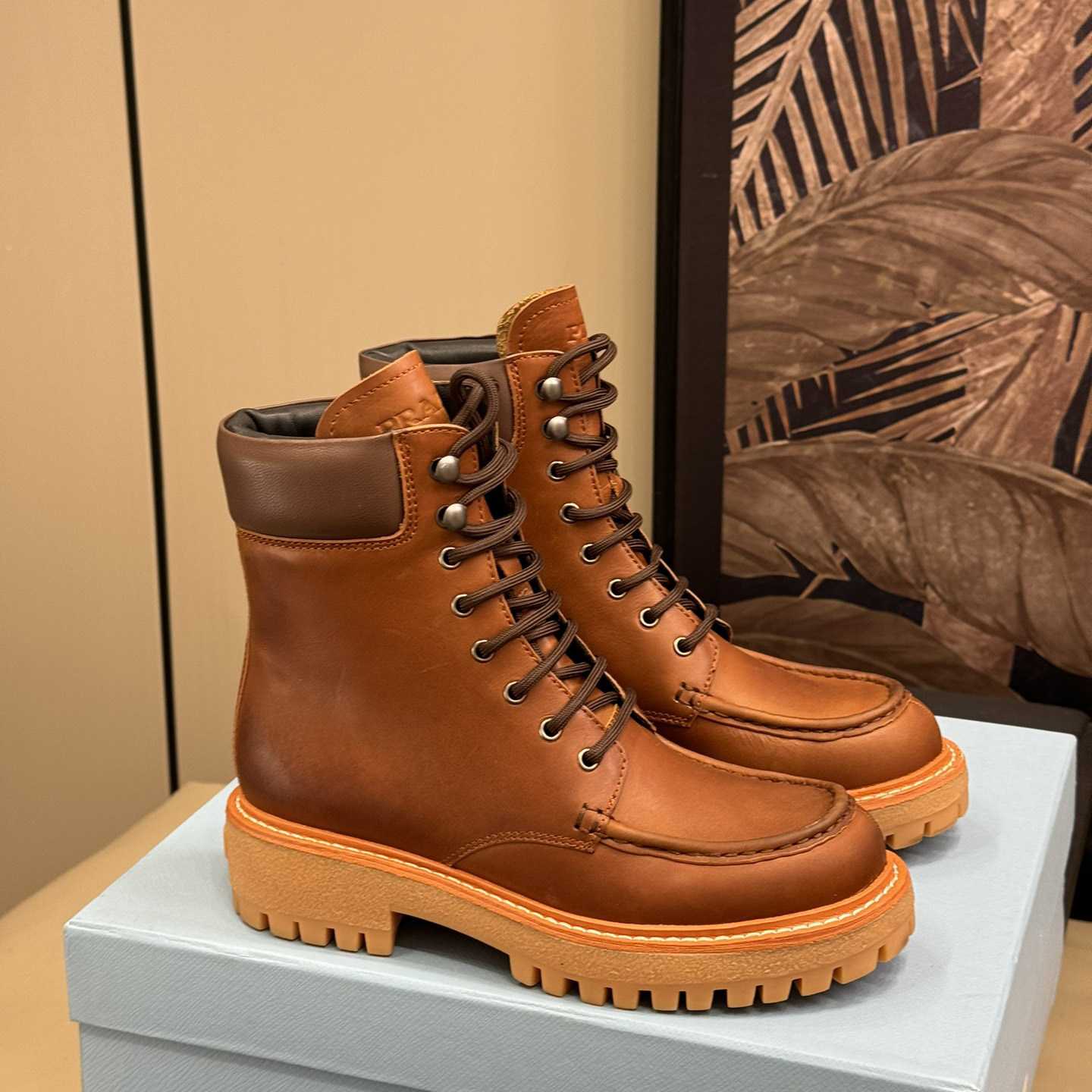 Prada Lug-sole Leather Boots - FashionPlug