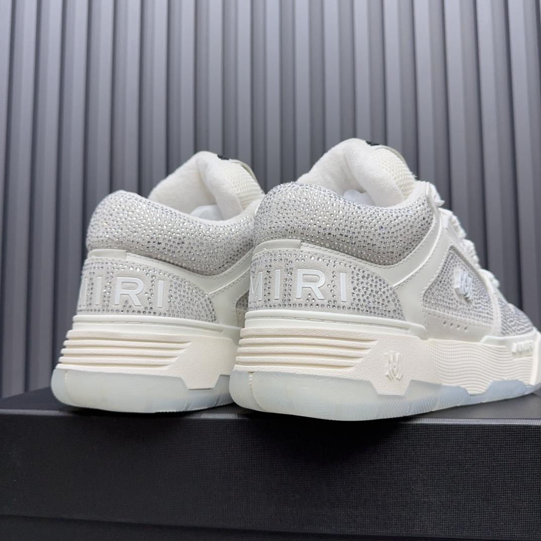 Amiri Crystal MA-1 Leather Sneakers - FashionPlug