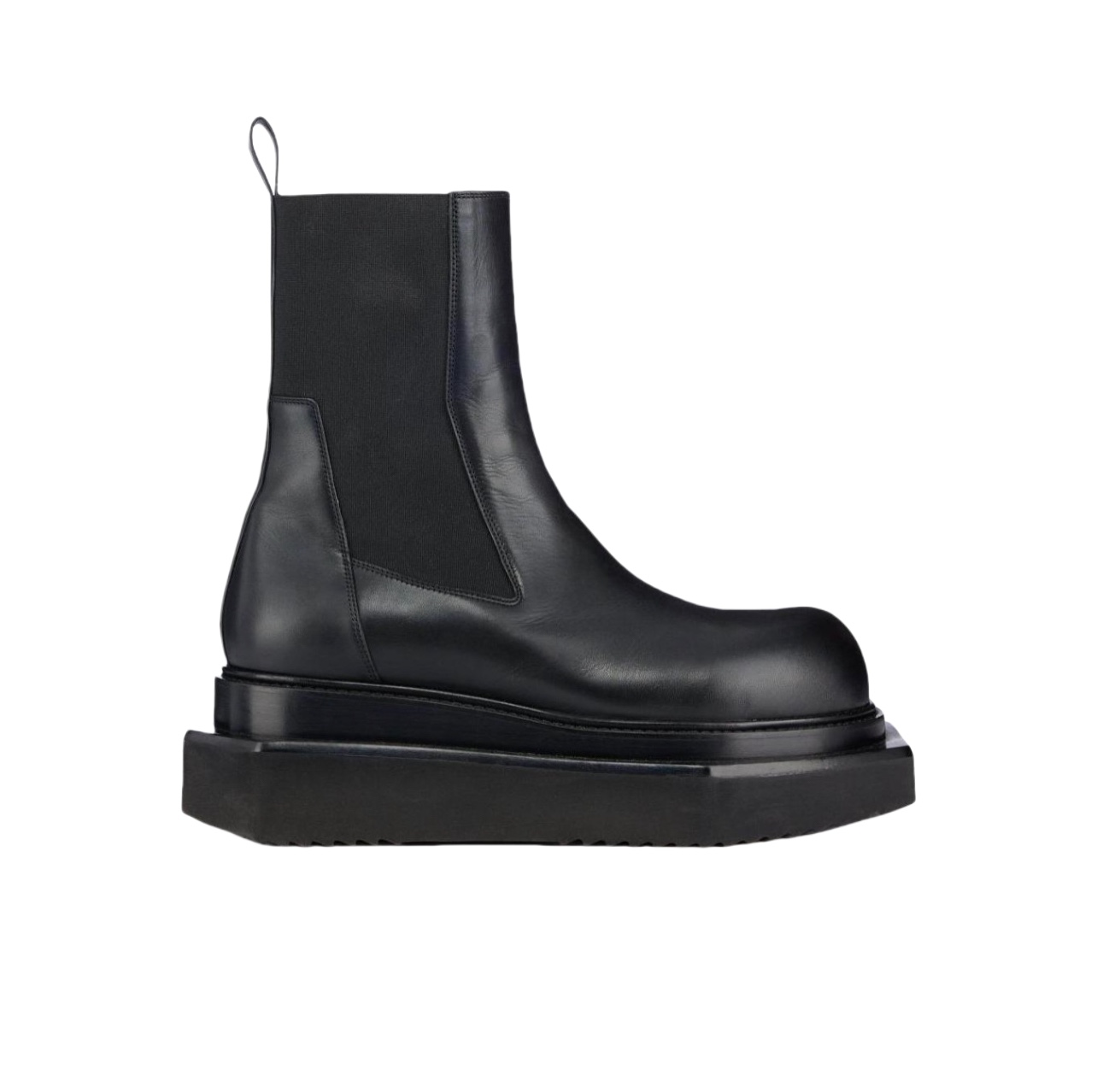 Rick Owens Black Beatle Turbo Cyclops Leather Boots - FashionPlug