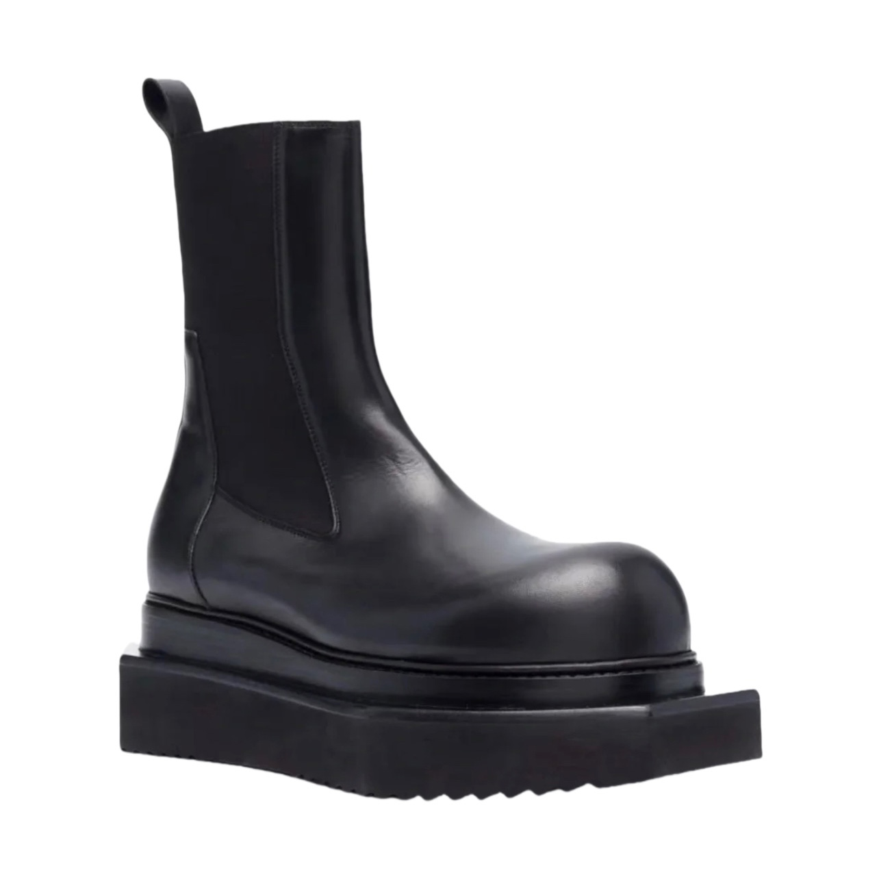 Rick Owens Black Beatle Turbo Cyclops Leather Boots - FashionPlug