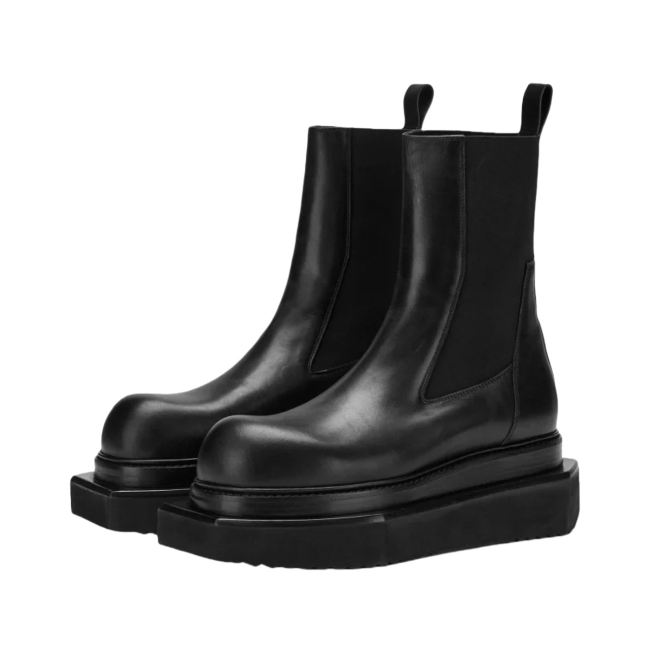 Rick Owens Black Beatle Turbo Cyclops Leather Boots - FashionPlug