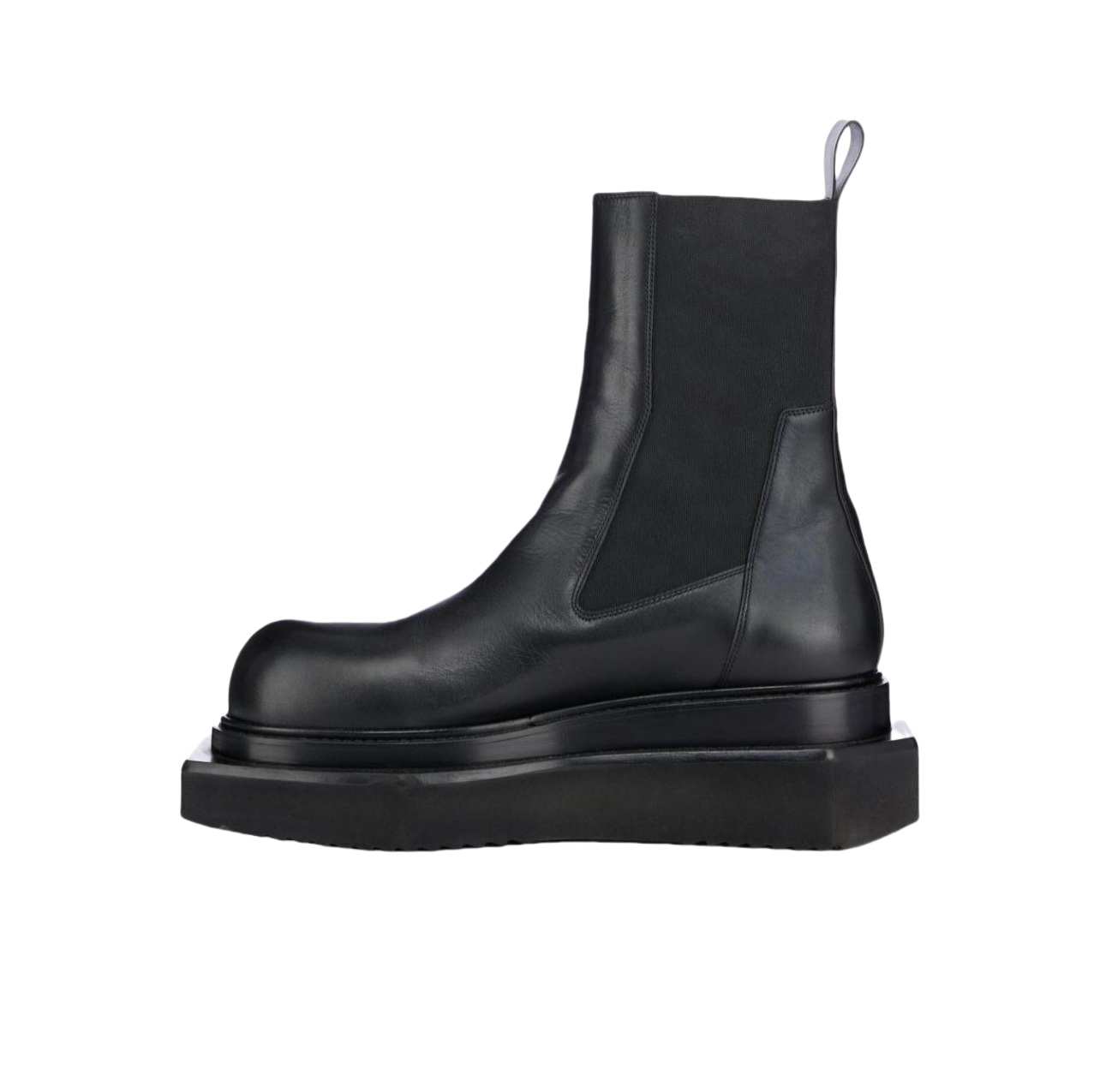 Rick Owens Black Beatle Turbo Cyclops Leather Boots - FashionPlug