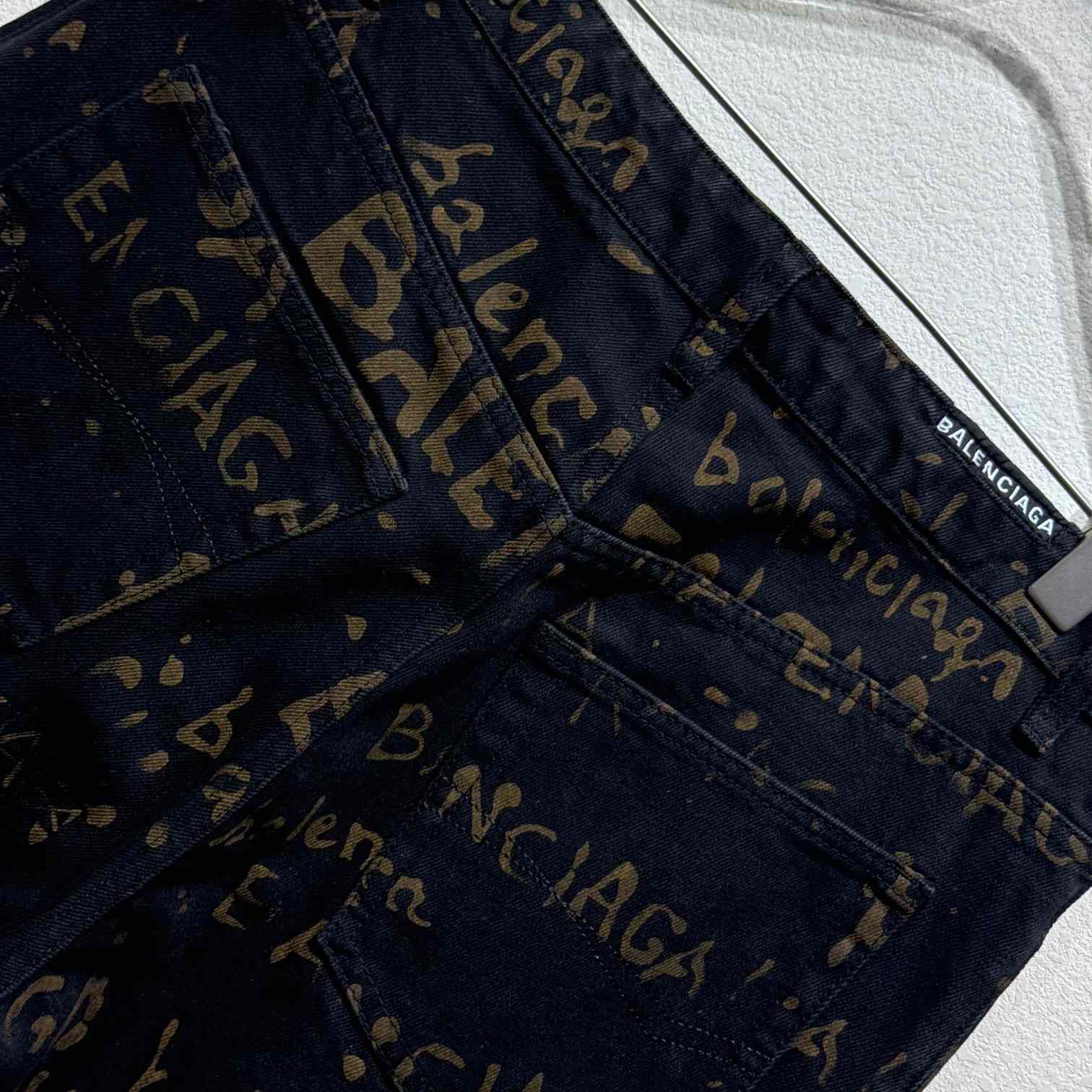 Balenciaga Bleachy Allover Jeans - FashionPlug