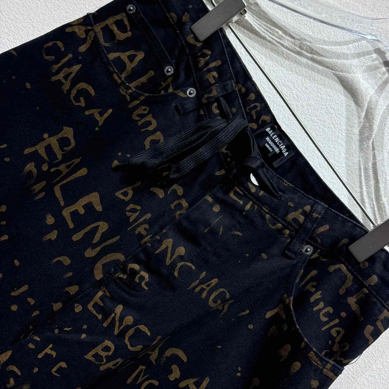 Balenciaga Bleachy Allover Jeans - FashionPlug