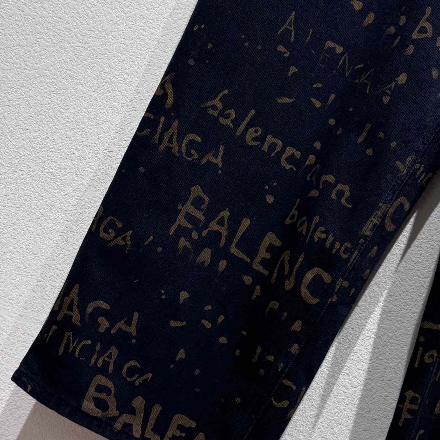 Balenciaga Bleachy Allover Jeans - FashionPlug