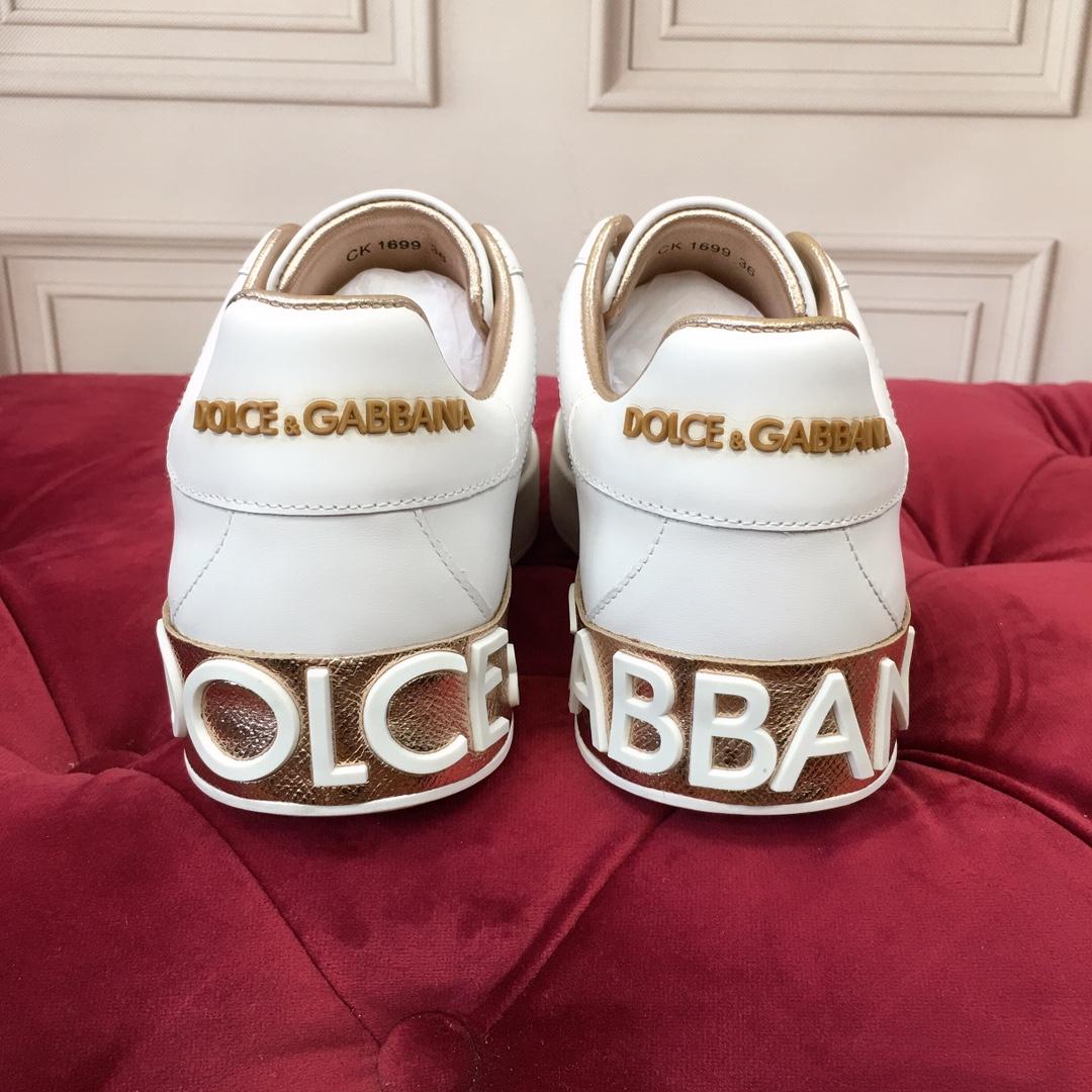 Dolce & Gabbana Calfskin Portofino Sneakers - FashionPlug