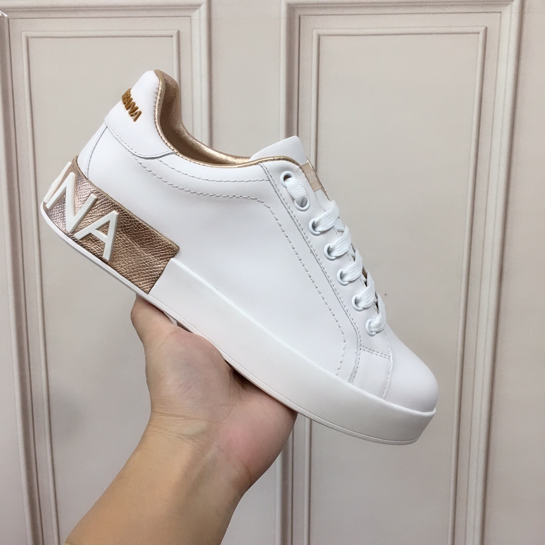 Dolce & Gabbana Calfskin Portofino Sneakers - FashionPlug