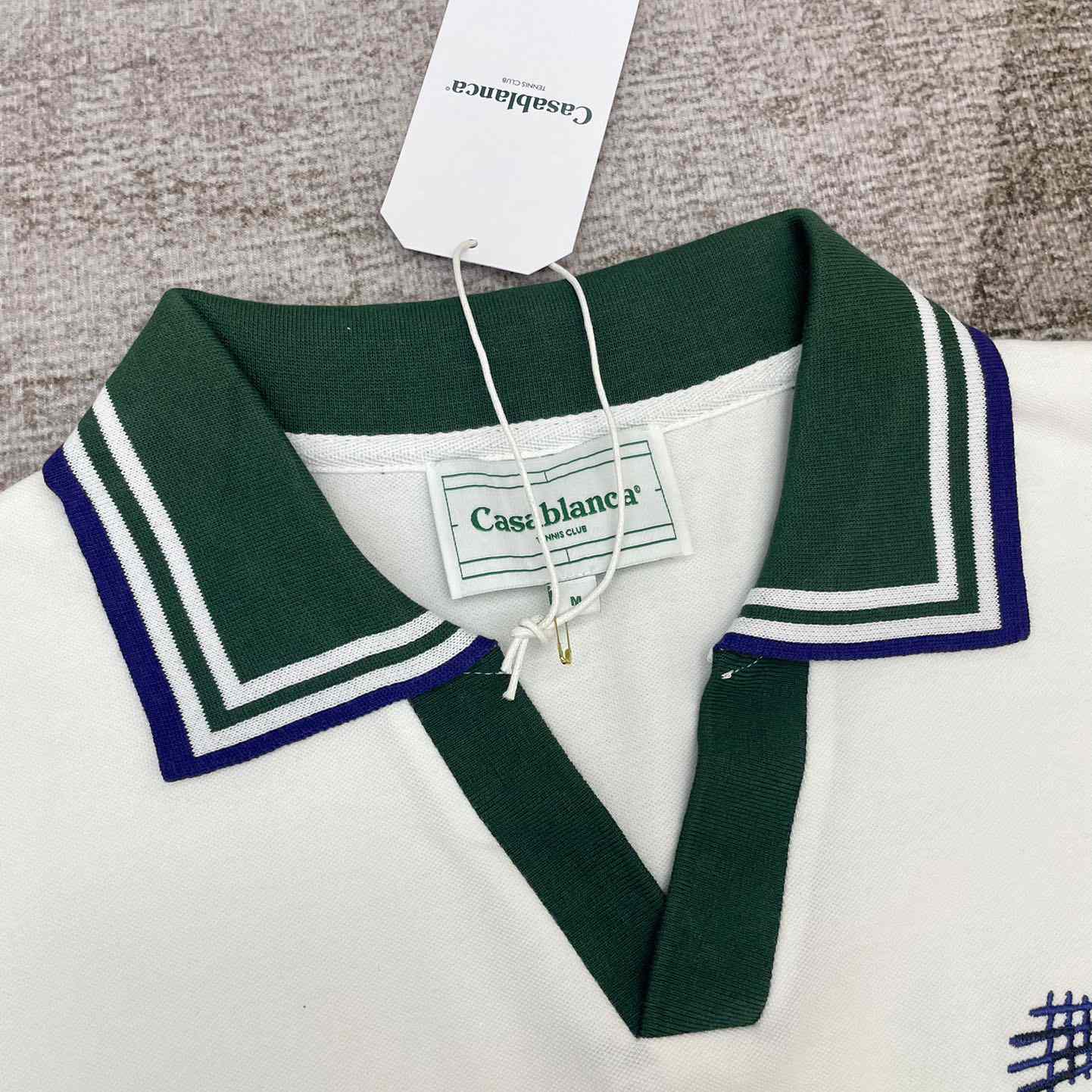 Casablanca Croquis De Tennis Piqué Polo Shirt   c884 - FashionPlug