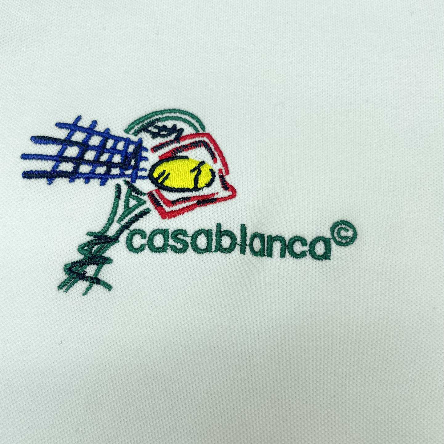 Casablanca Croquis De Tennis Piqué Polo Shirt   c884 - FashionPlug