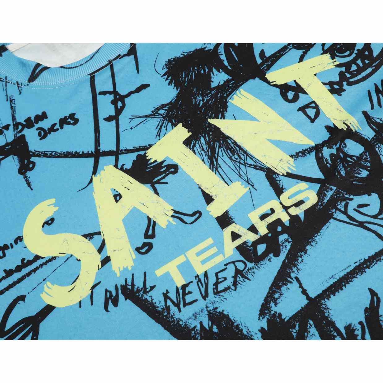 Saint Michael Printed Long Sleeve T-Shirt - FashionPlug