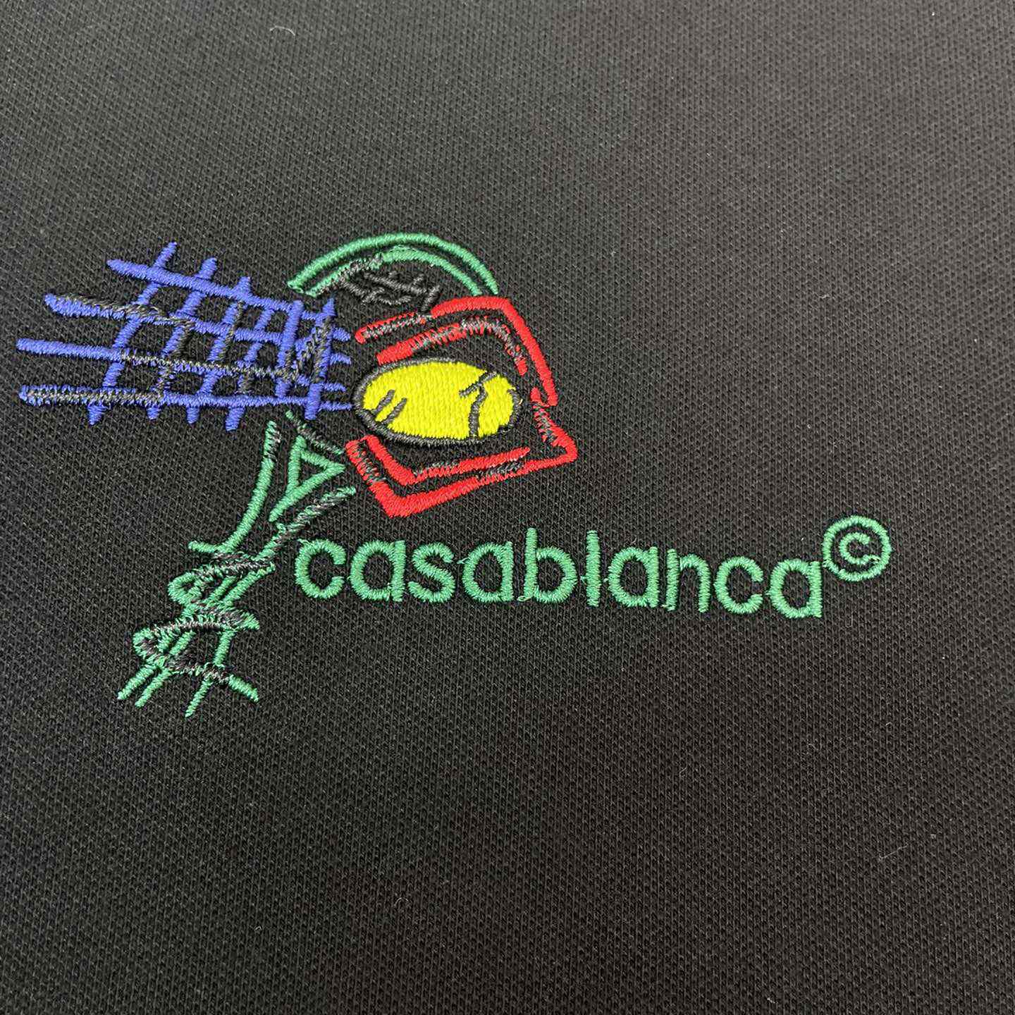Casablanca Croquis De Tennis Piqué Polo Shirt   c885 - FashionPlug