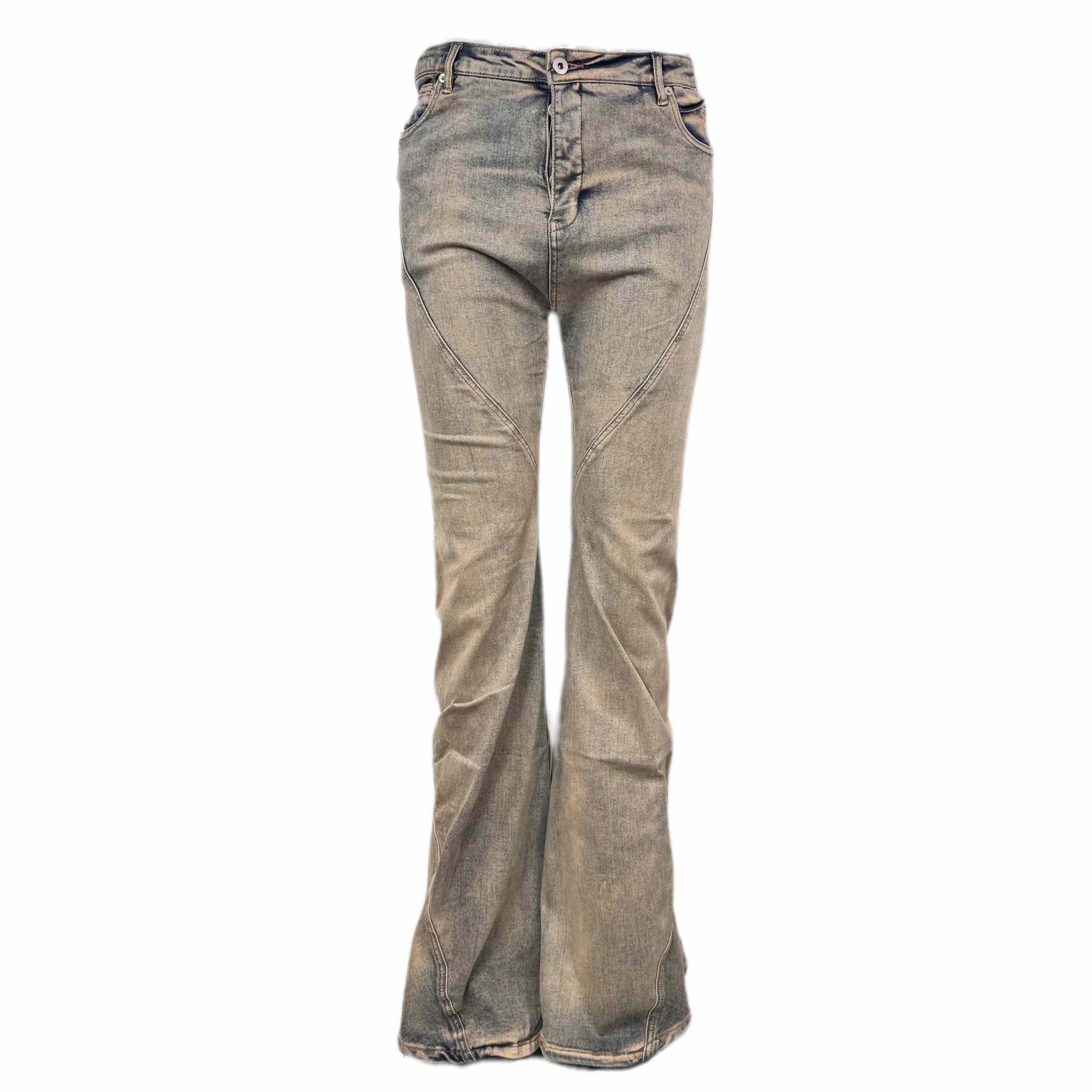 Rick Owens DRKSHDW Gray Porterville Bias Bootcut Jeans - FashionPlug