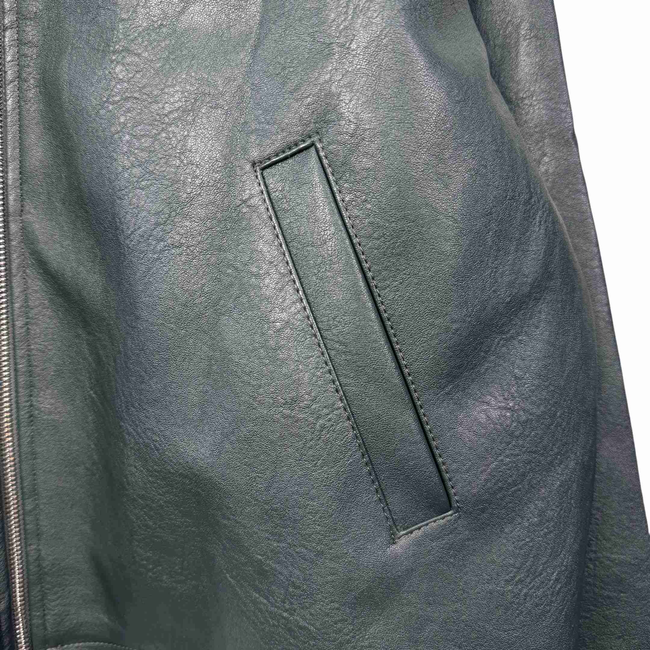Enfants Riches Deprimes Green Western Leather Jacket - FashionPlug