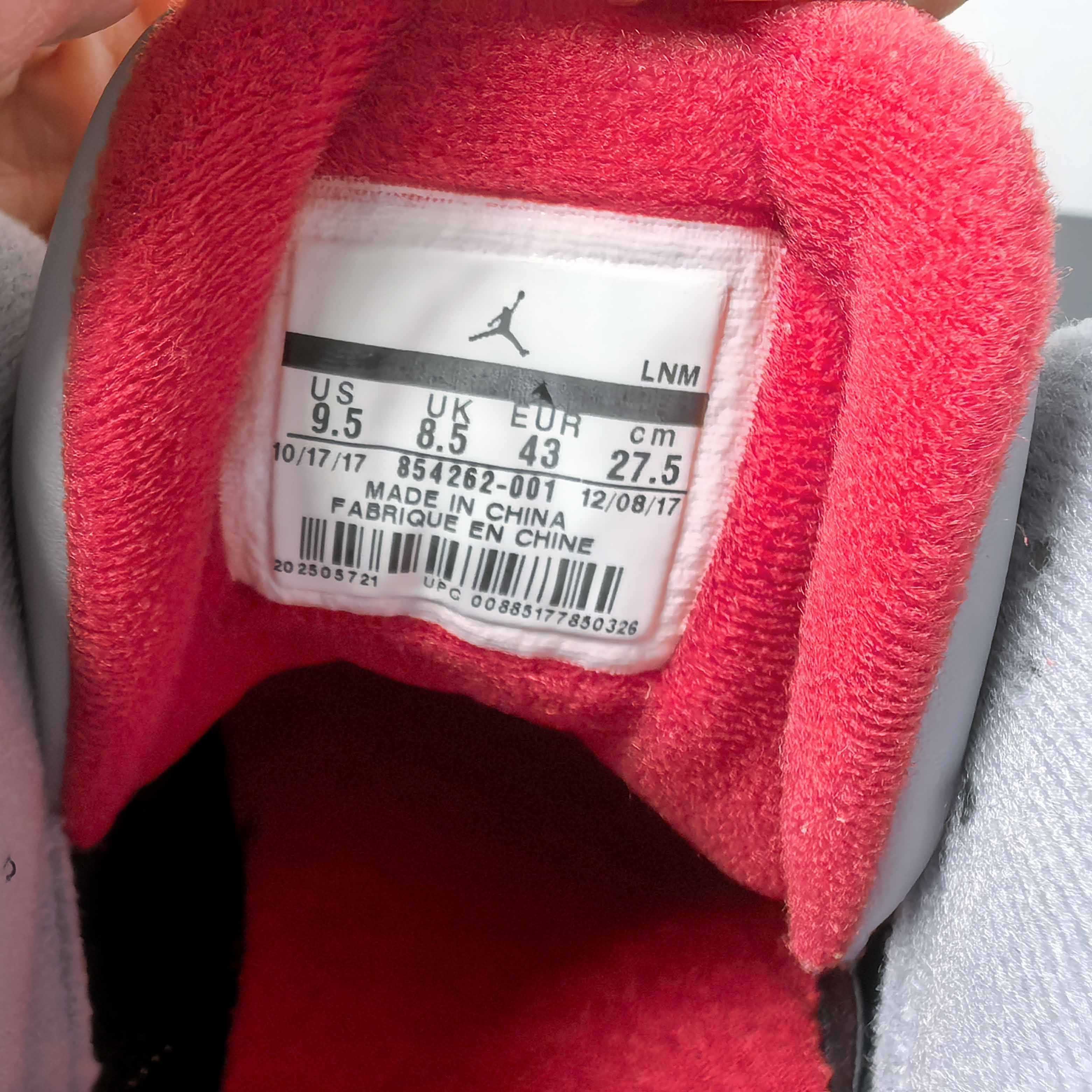 Air Jordan 3 OG “Black Cement Basketball Shoes     854262-001  - FashionPlug