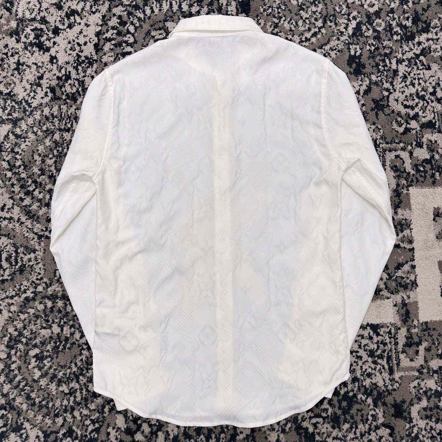 Louis Vuitton Long-Sleeved Jacquard Silk Shirt - FashionPlug