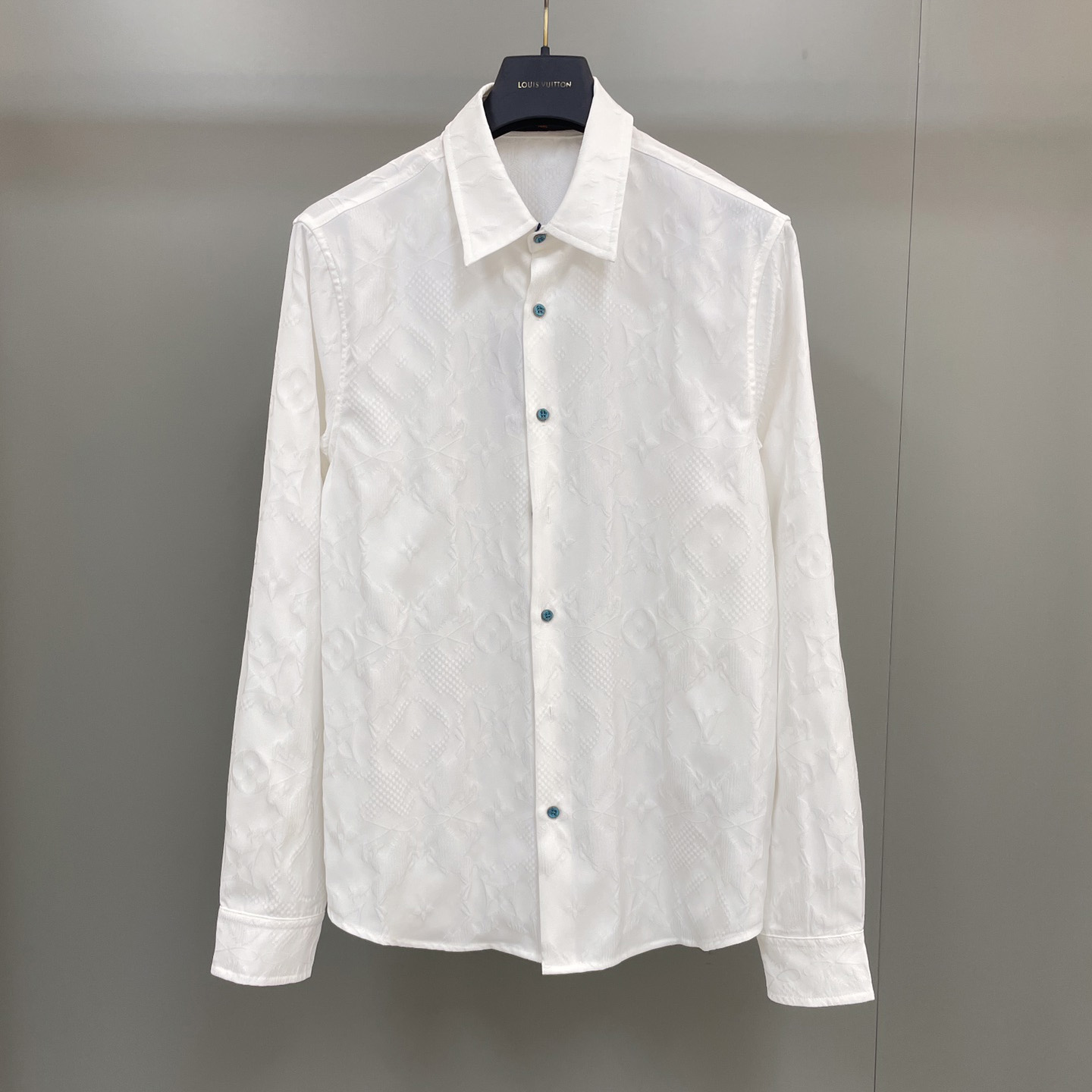 Louis Vuitton Long-Sleeved Jacquard Silk Shirt - FashionPlug