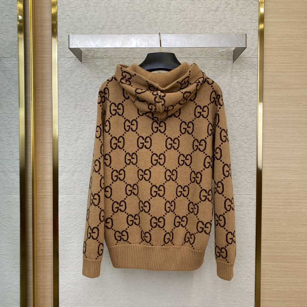 Gucci GG Wool Hooded Sweatshirt - FashionPlug