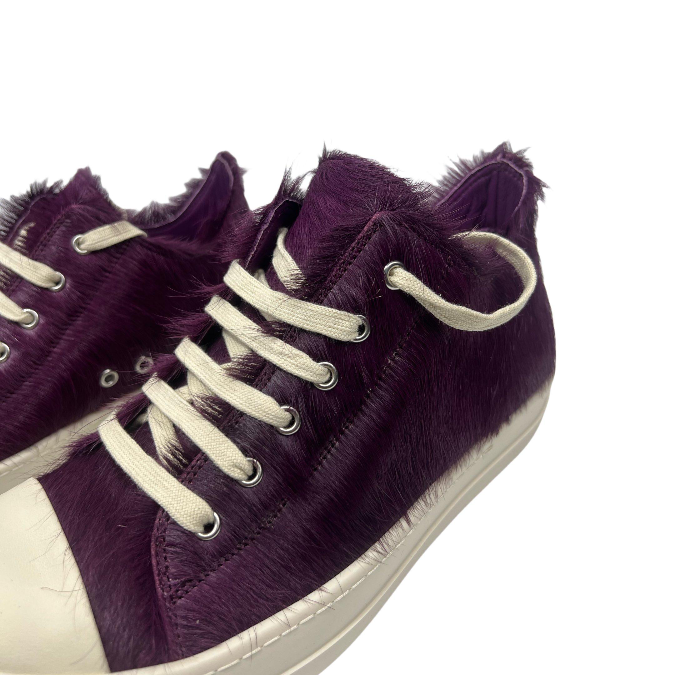 Rick Owens Luxor Low 'Amethyst Pony' Sneakers - FashionPlug