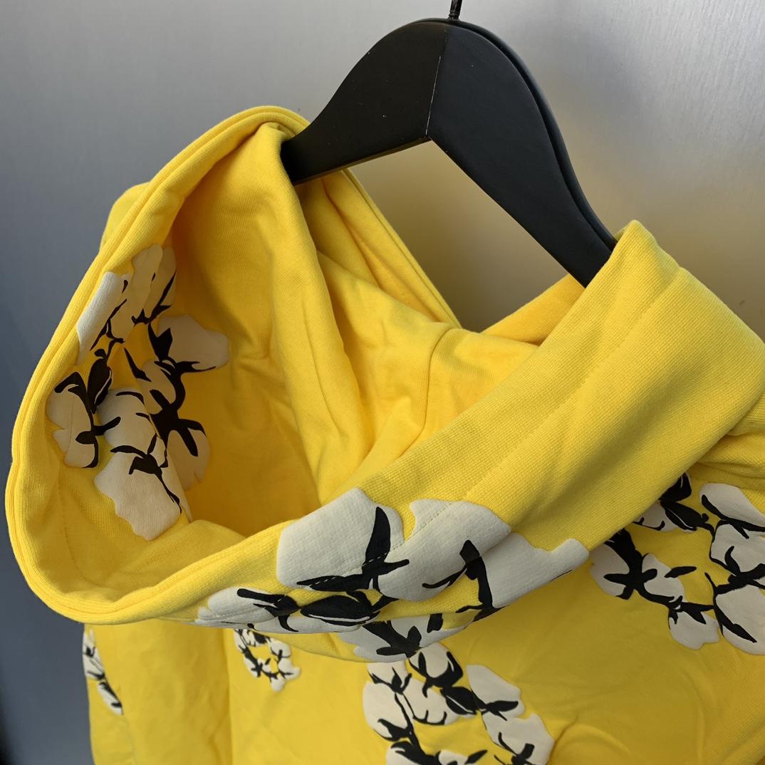 Denim Tears Cactus Tears Wreath Hoodie Yellow - FashionPlug