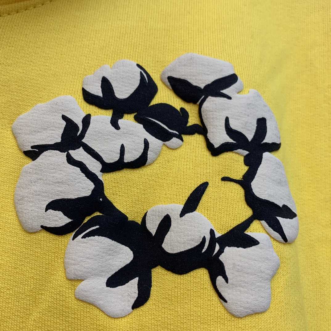 Denim Tears Cactus Tears Wreath Hoodie Yellow - FashionPlug