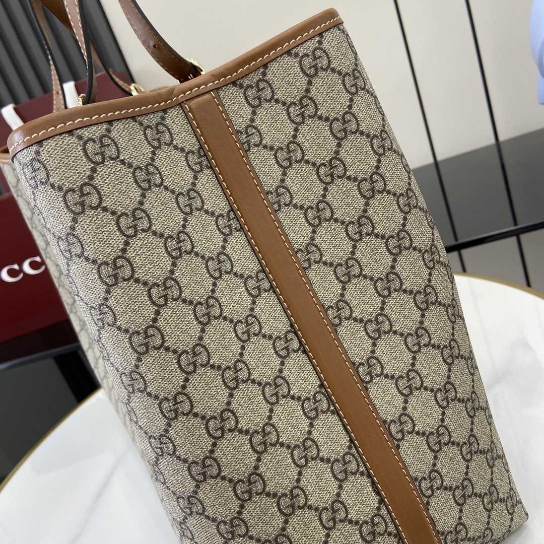 Gucci GG Emblem Large Tote Bag - FashionPlug