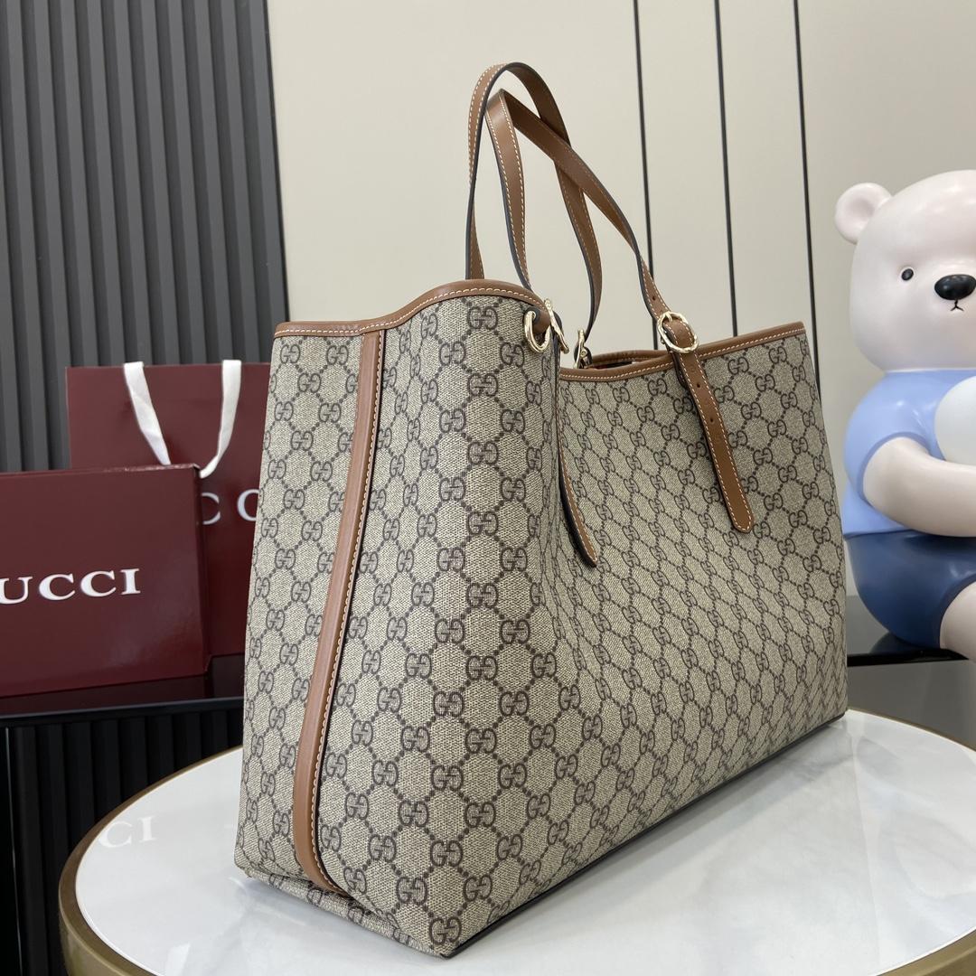 Gucci GG Emblem Large Tote Bag - FashionPlug