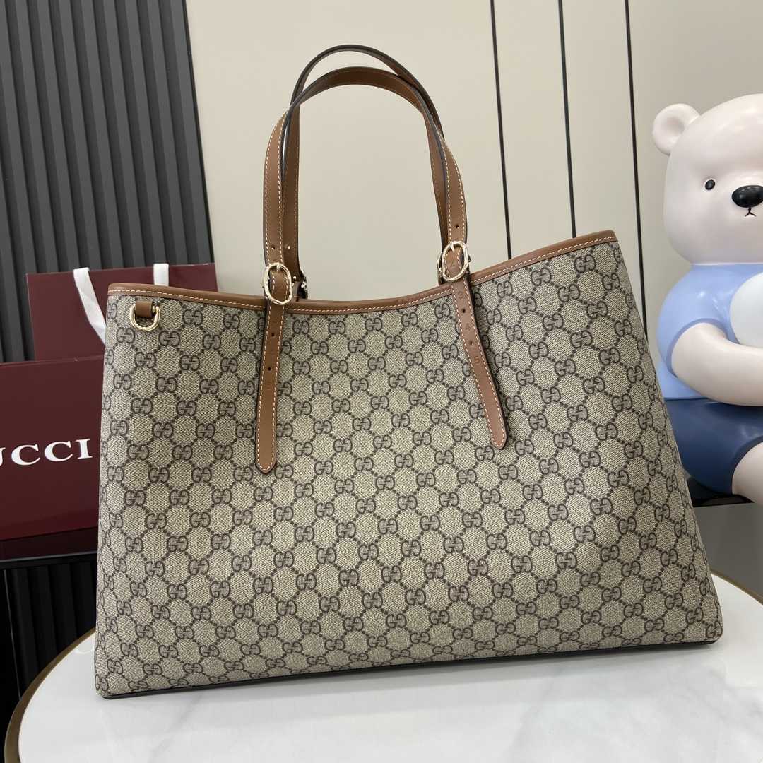 Gucci GG Emblem Large Tote Bag - FashionPlug