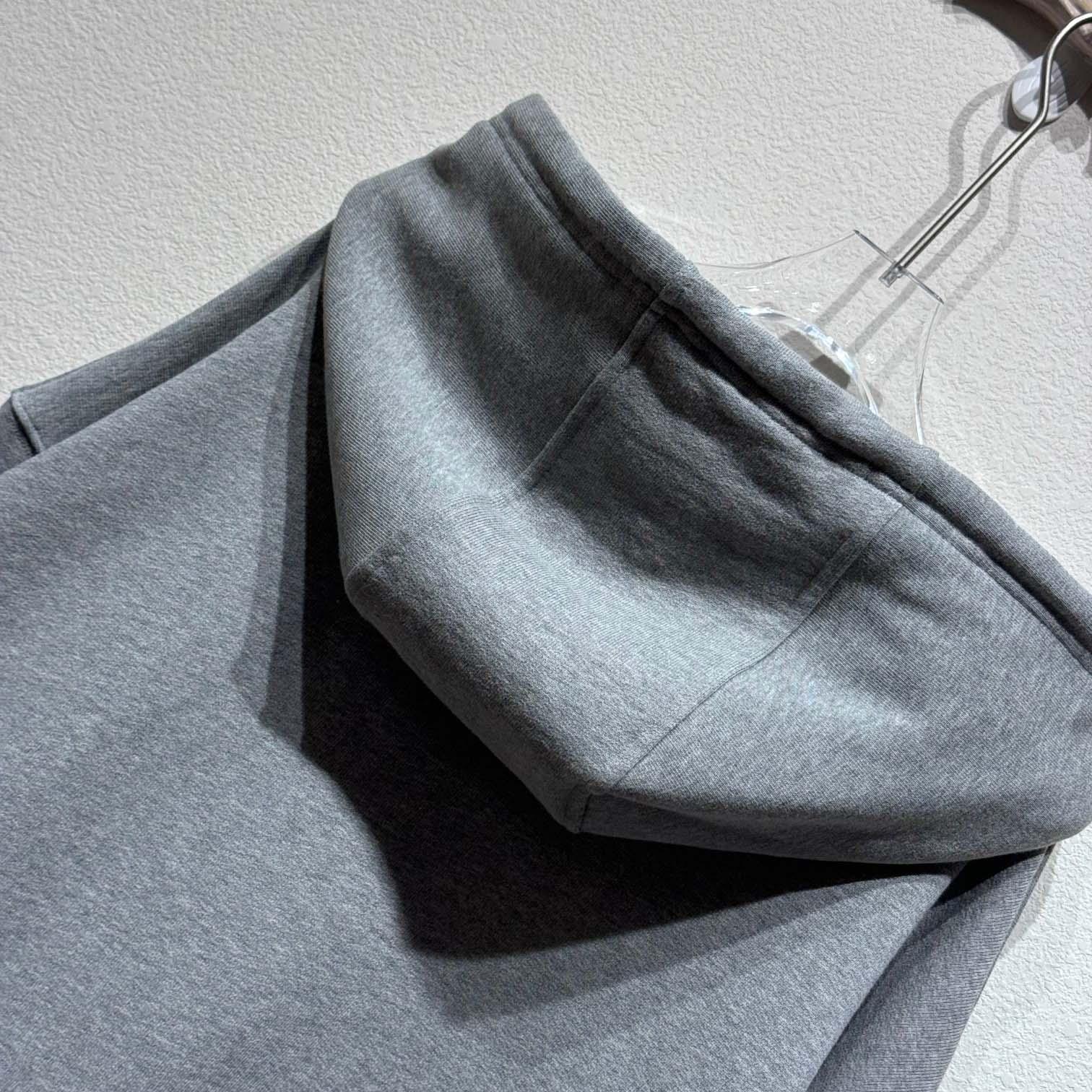 Loewe Relaxed fit Hoodie In Cotton Grey - FashionPlug