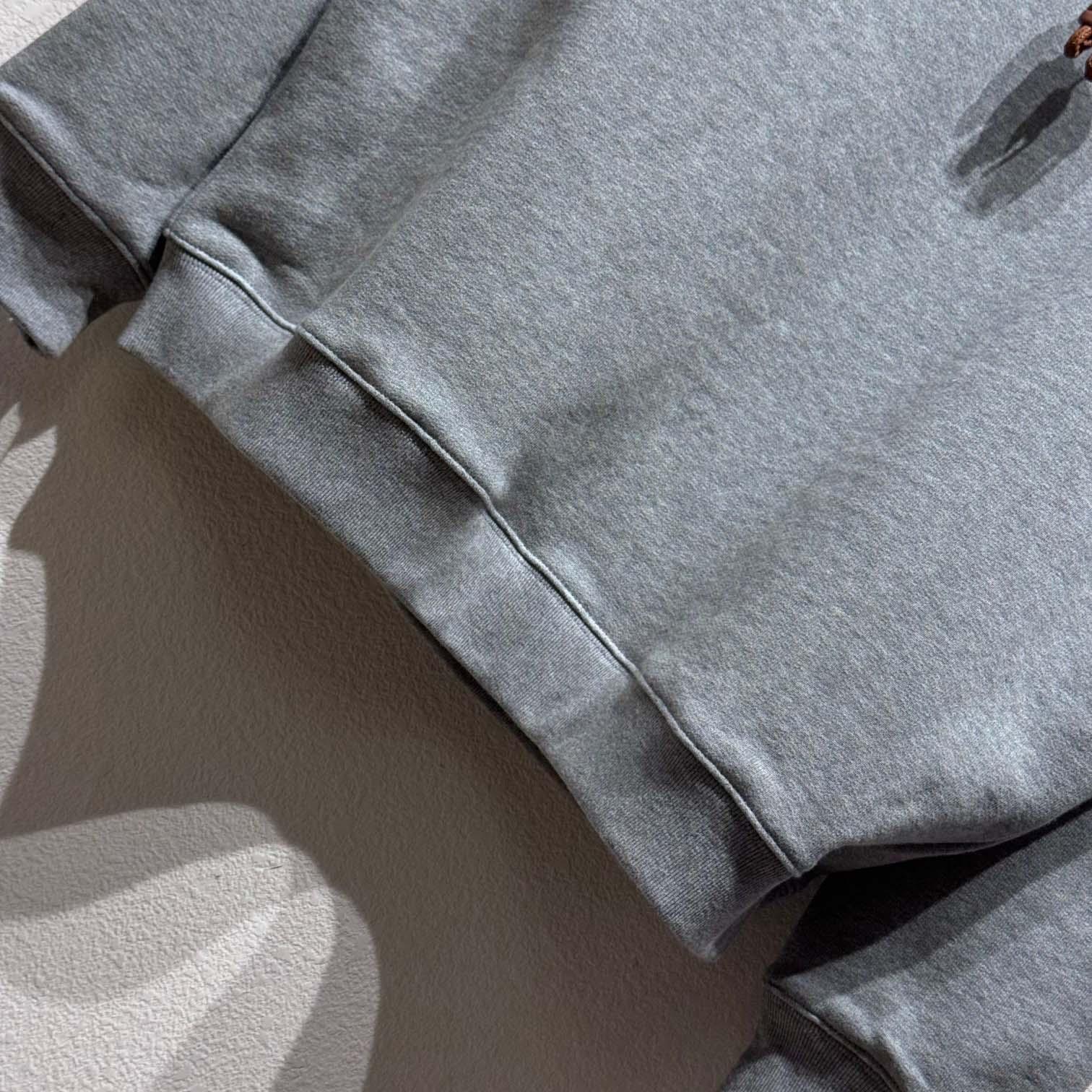 Loewe Relaxed fit Hoodie In Cotton Grey - FashionPlug