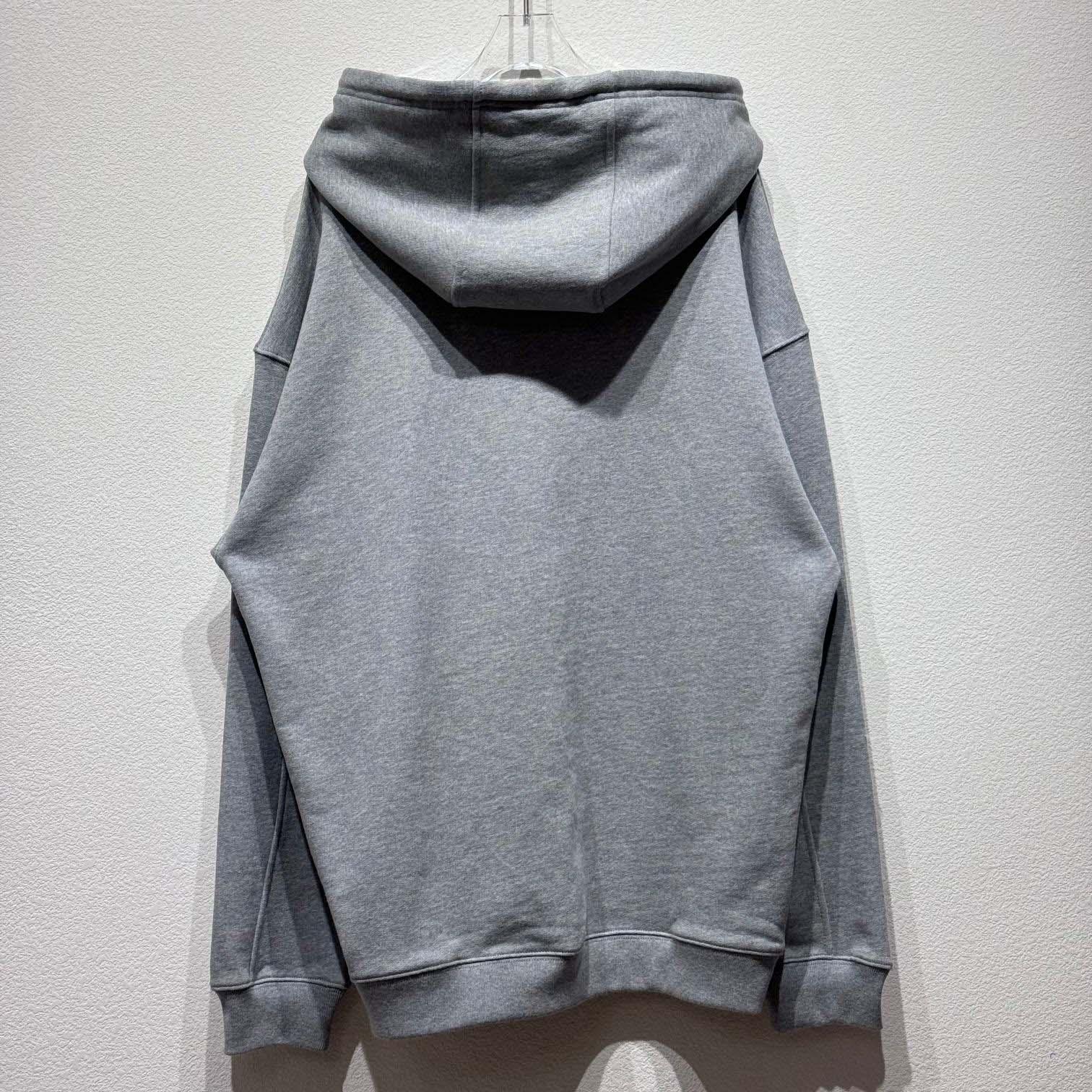 Loewe Relaxed fit Hoodie In Cotton Grey - FashionPlug