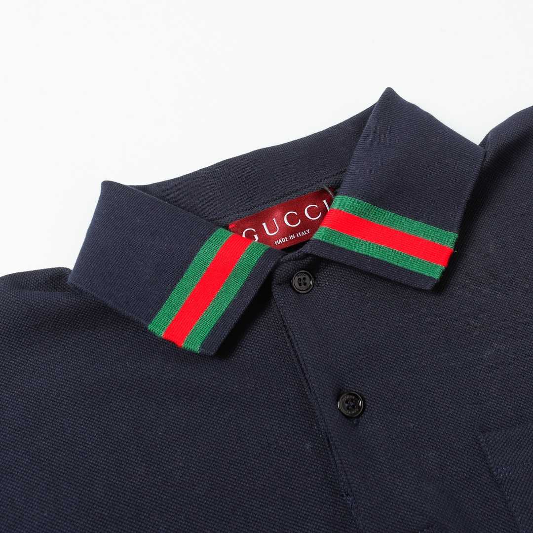 Gucci Cotton Polo Shirt With Web - FashionPlug