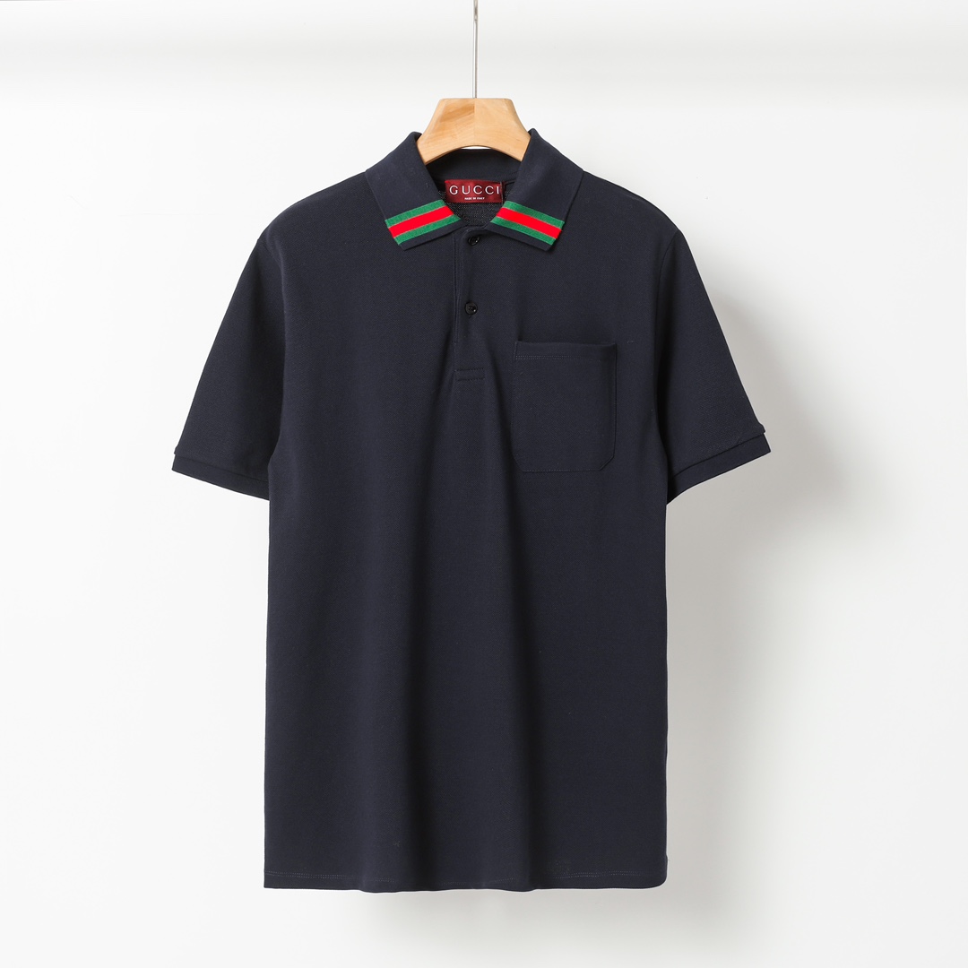 Gucci Cotton Polo Shirt With Web - FashionPlug