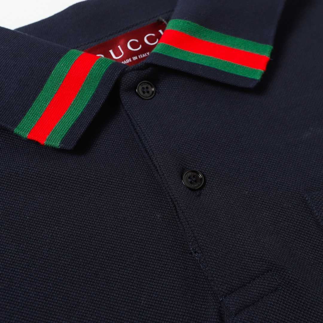 Gucci Cotton Polo Shirt With Web - FashionPlug