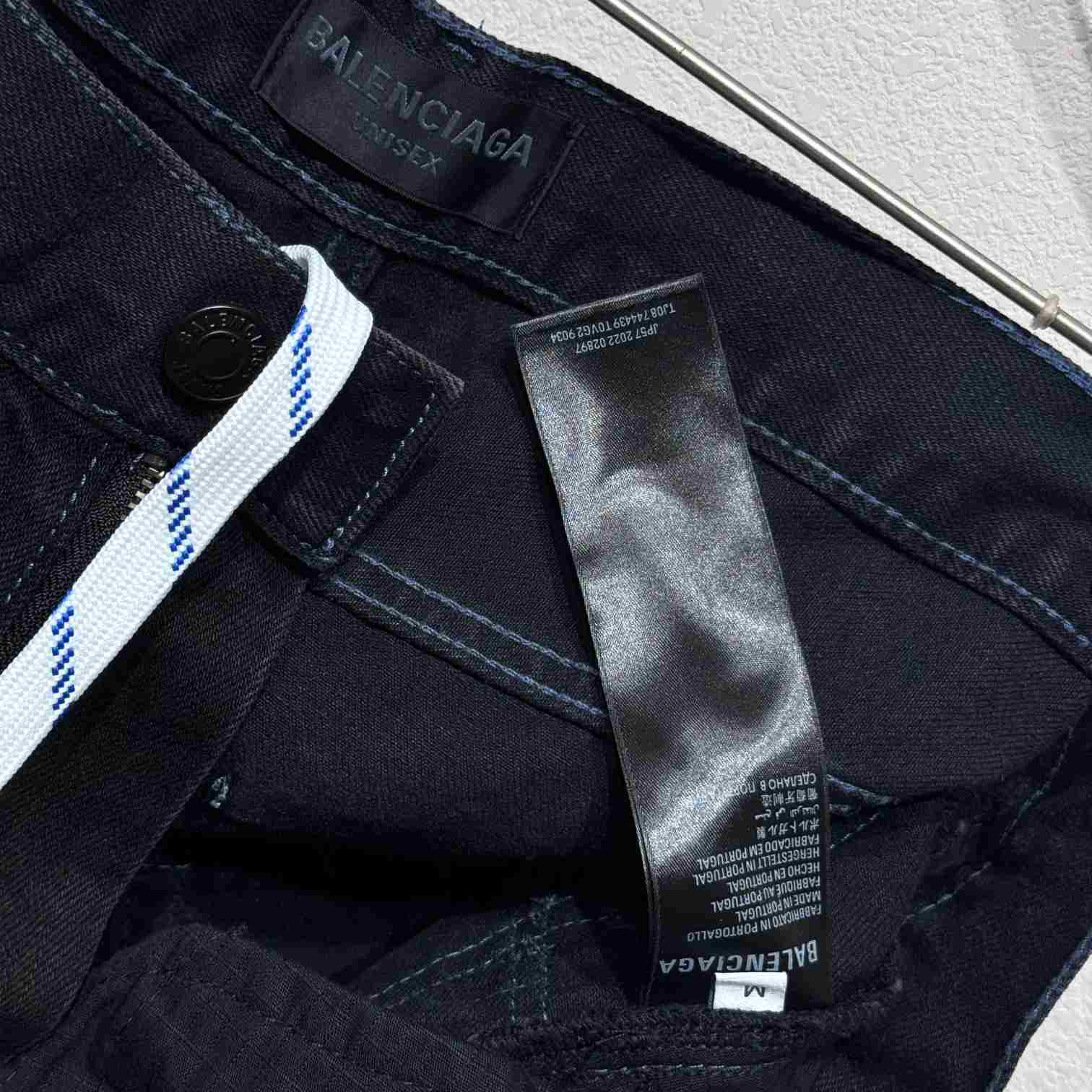 Balenciaga Double Knee Pants In Dark Blue  - FashionPlug