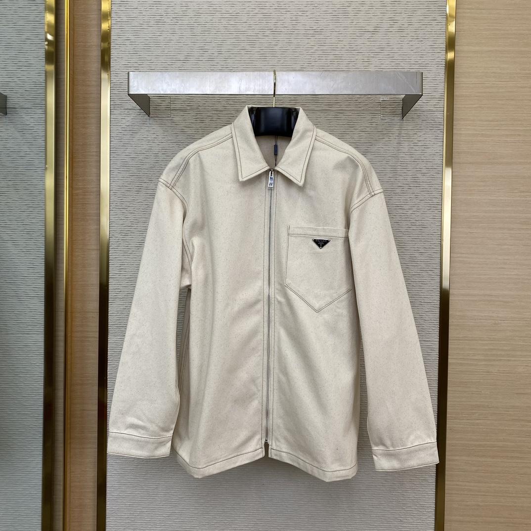 Prada Denim Blouson Jacket - FashionPlug