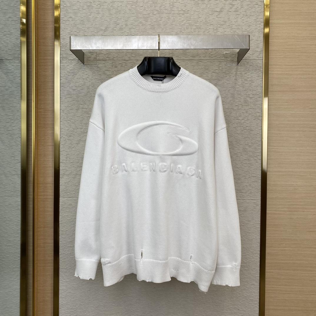 Balenciaga Logo-embossed Sweatshirt - FashionPlug