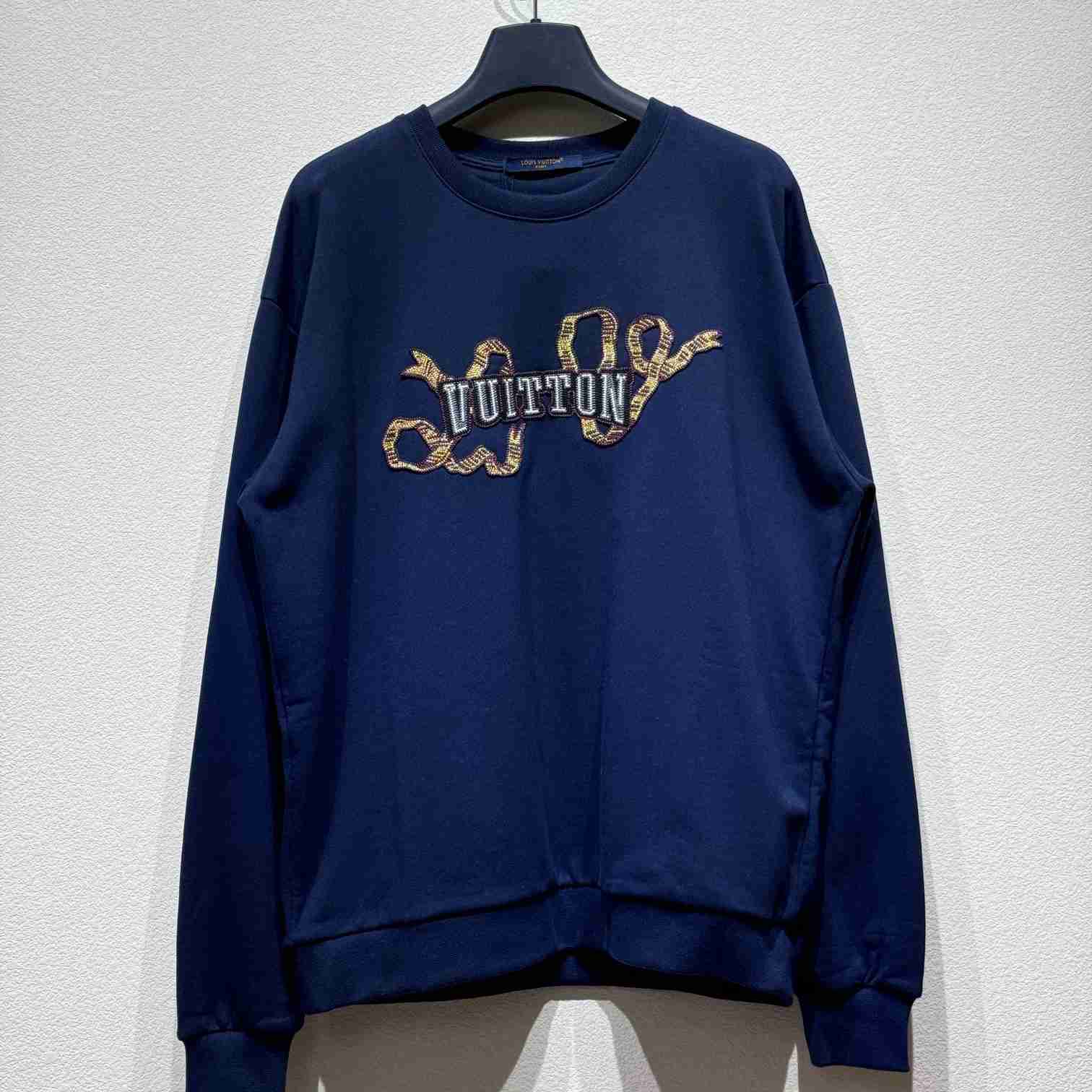 Louis Vuitton Embroidered Cotton Crewneck   1AGJXV - FashionPlug