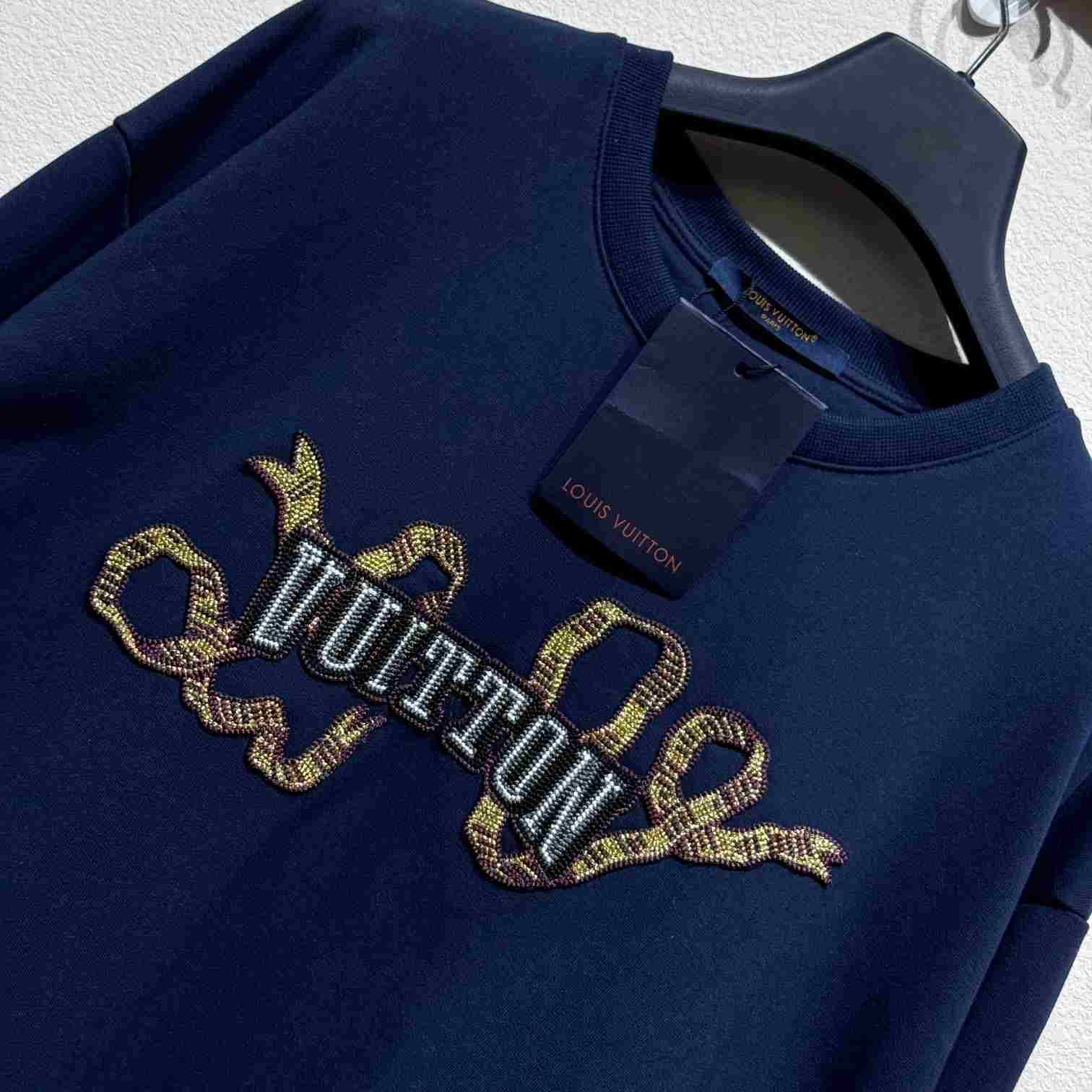 Louis Vuitton Embroidered Cotton Crewneck   1AGJXV - FashionPlug