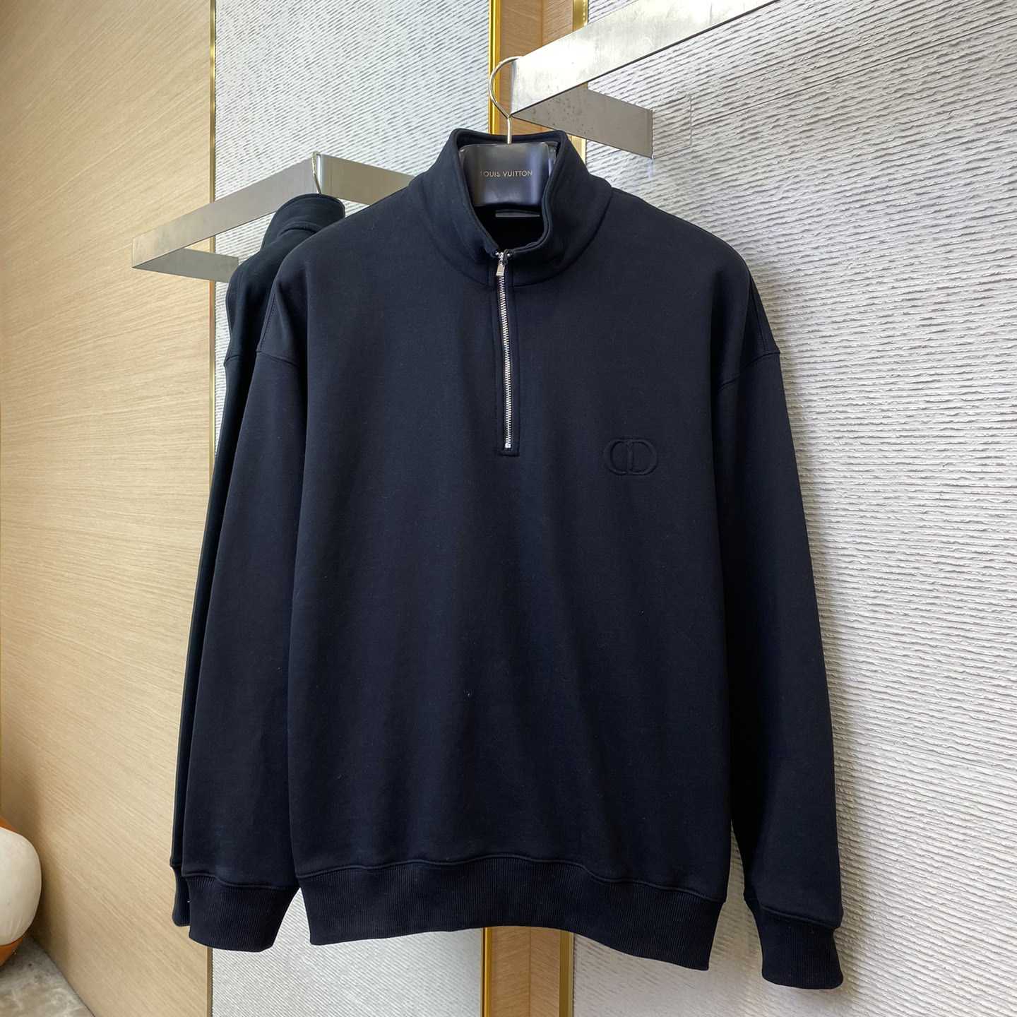 Dior CD Icon Half-Zip Sweatshirt   - FashionPlug