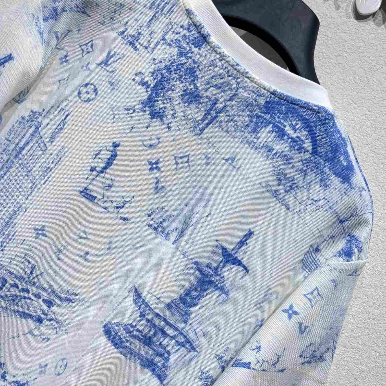 Louis Vuitton Printed Cotton Pique T-Shirt - FashionPlug