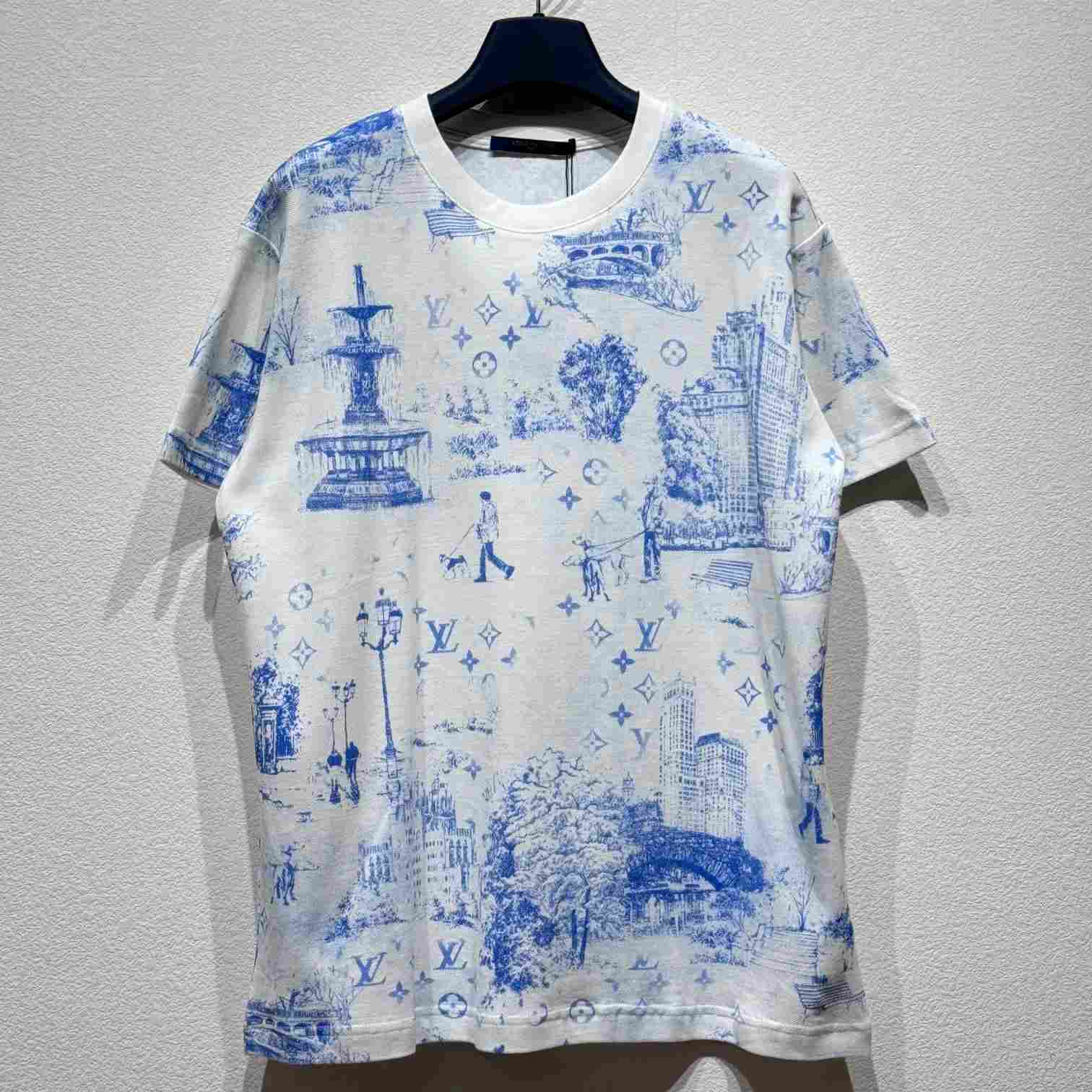 Louis Vuitton Printed Cotton Pique T-Shirt - FashionPlug