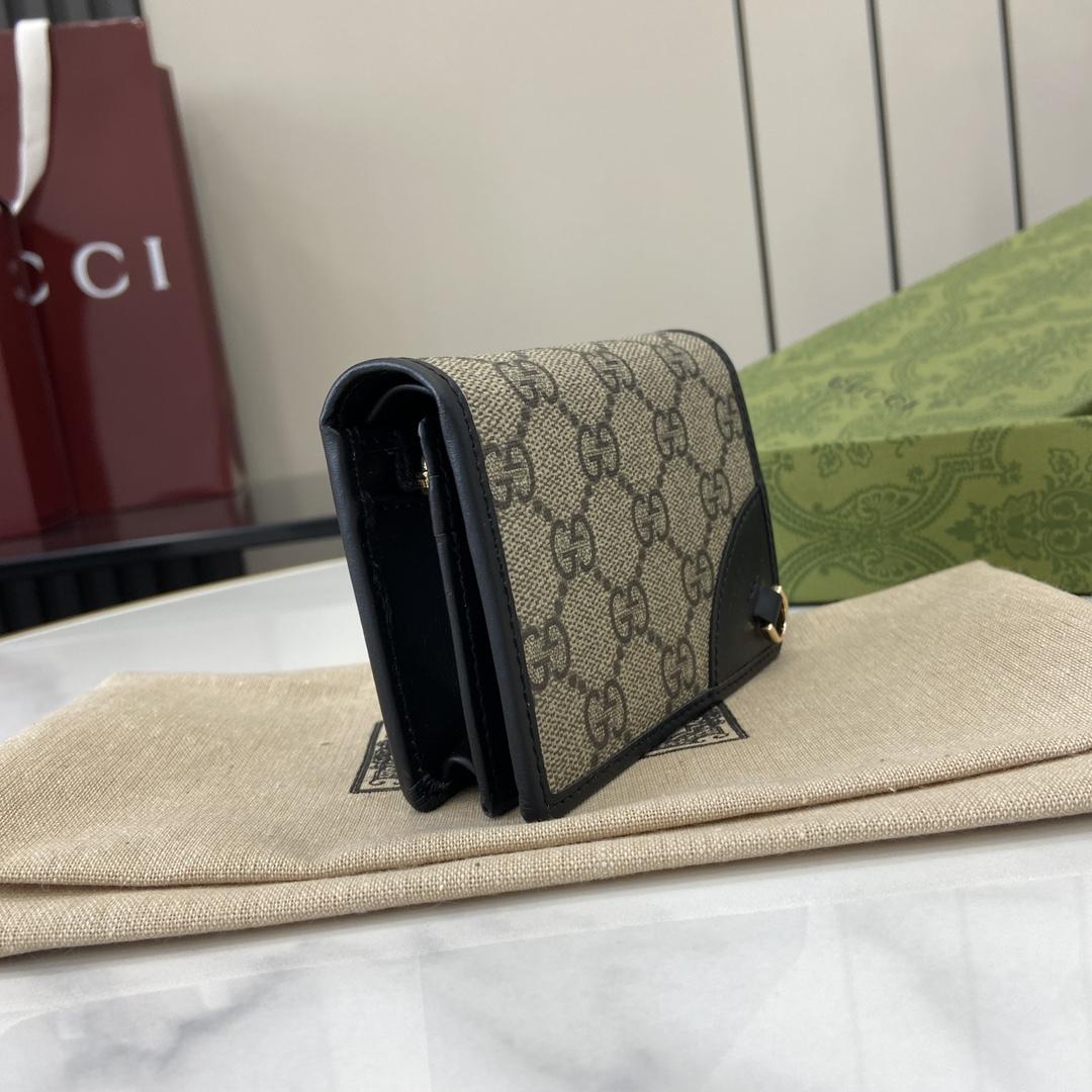 Gucci GG Emblem Mini Wallet - FashionPlug