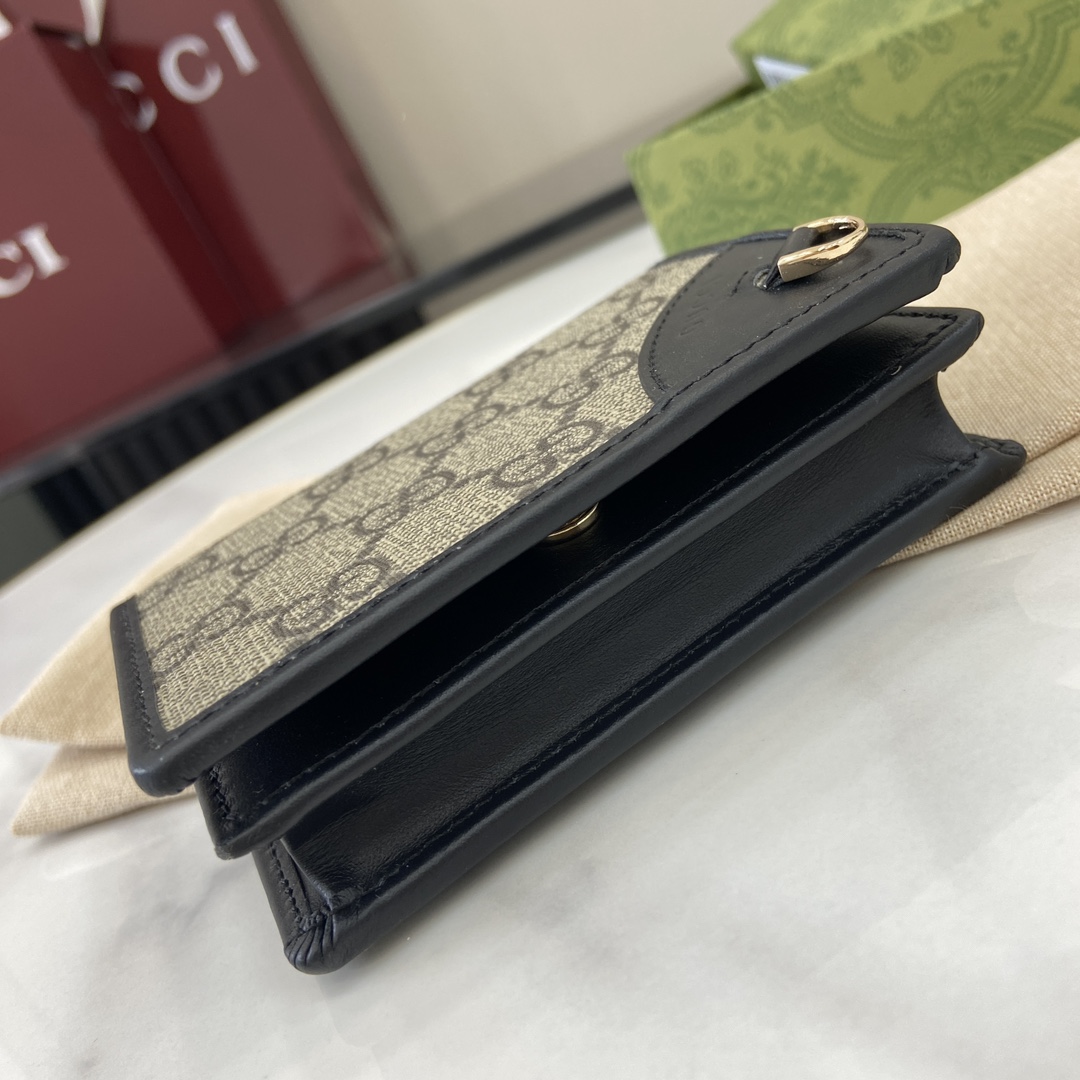 Gucci GG Emblem Mini Wallet - FashionPlug