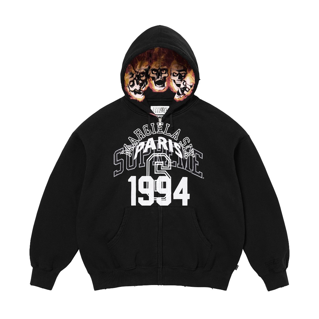 Supreme MM6 Maison Margiela Zip Up Hooded Sweatshirt  - FashionPlug