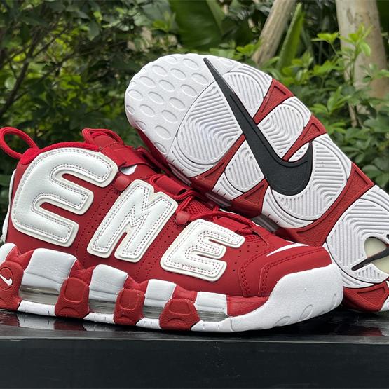 Supreme x Air More Uptempo “Red” Sneakers     902290-600  - FashionPlug