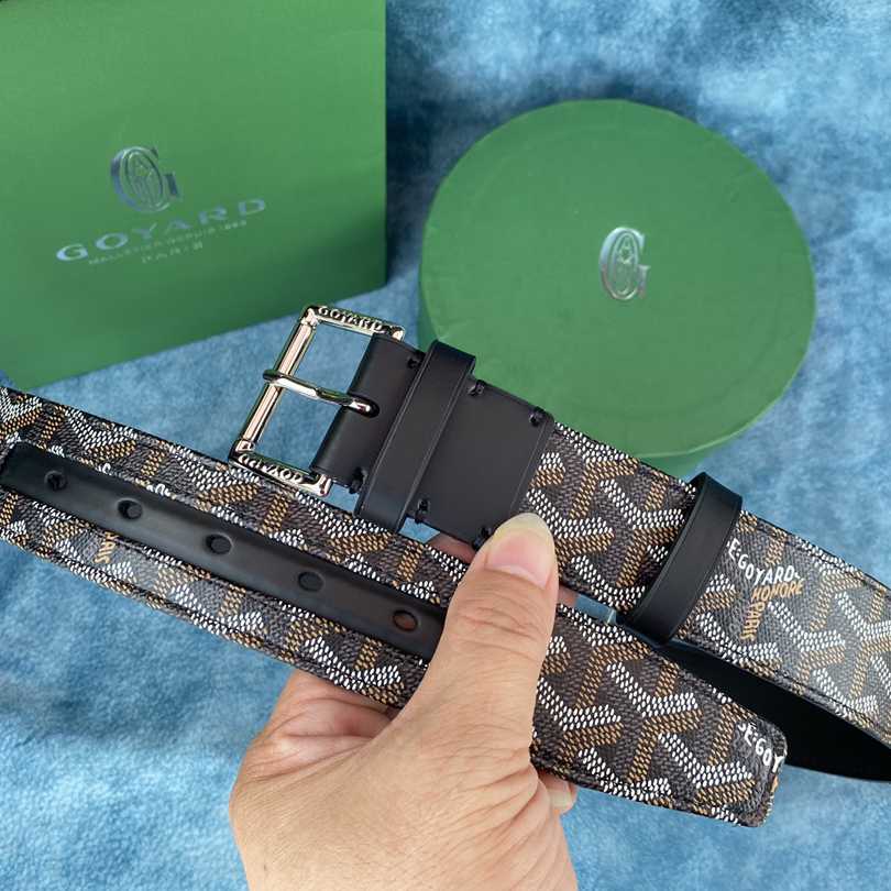 Goyard Paris Leather Mens Belt - FashionPlug
