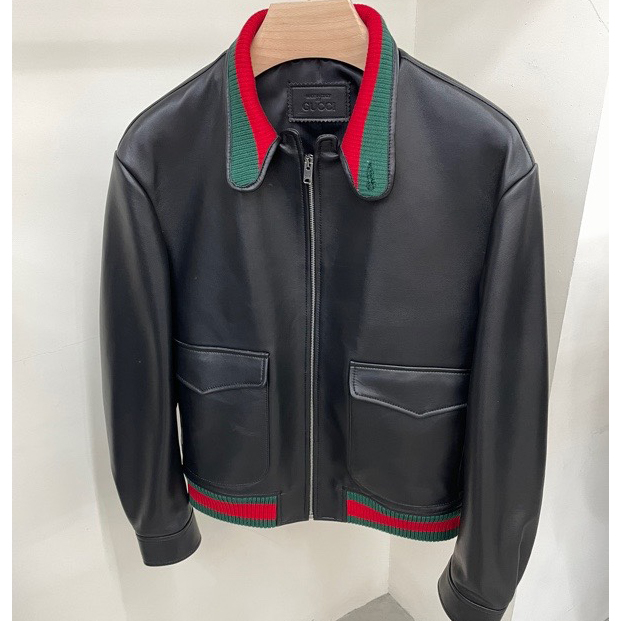Gucci Leather Jacket - FashionPlug